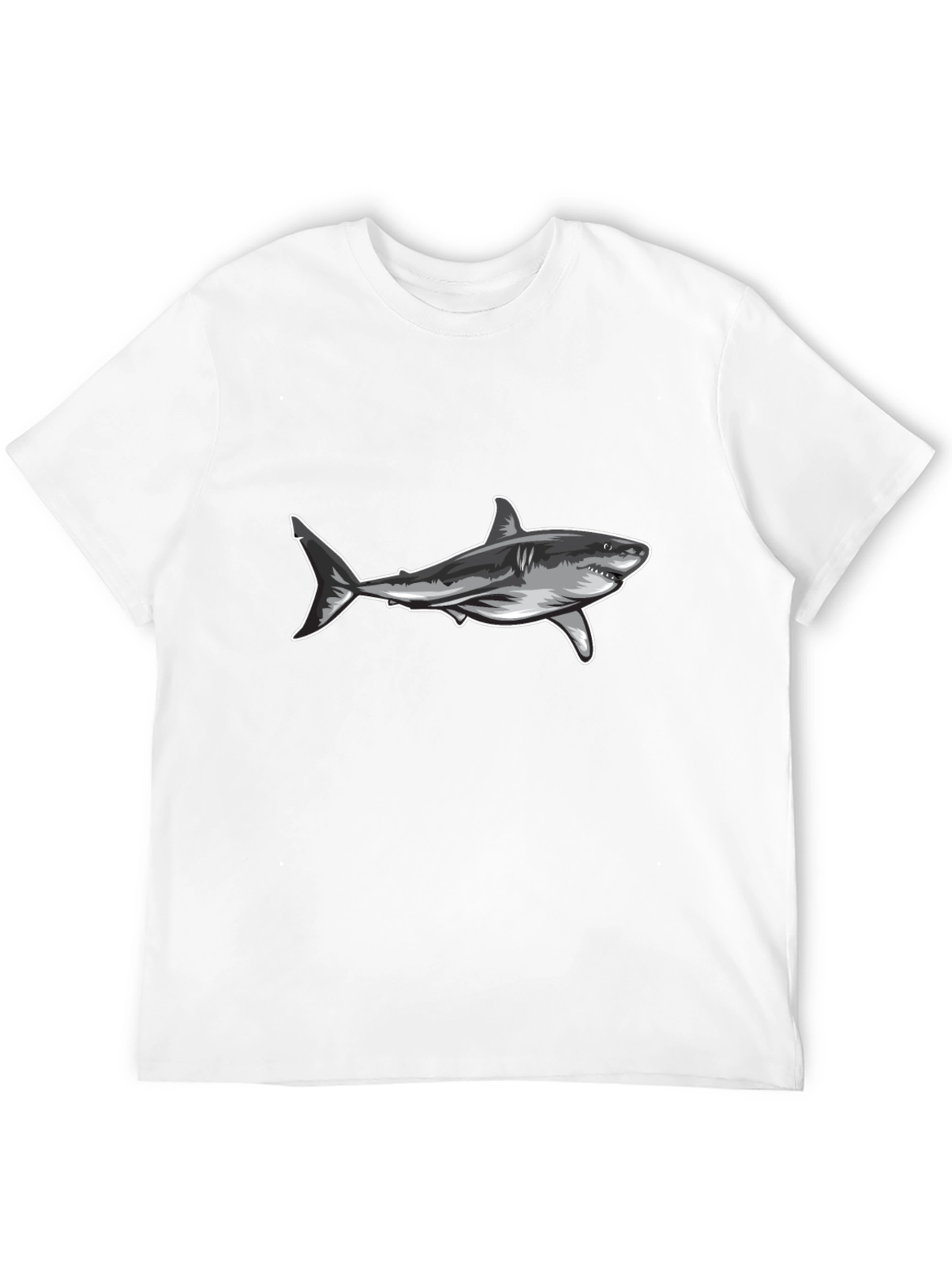 Shark Graphic Tee - Black Casual T-Shirt