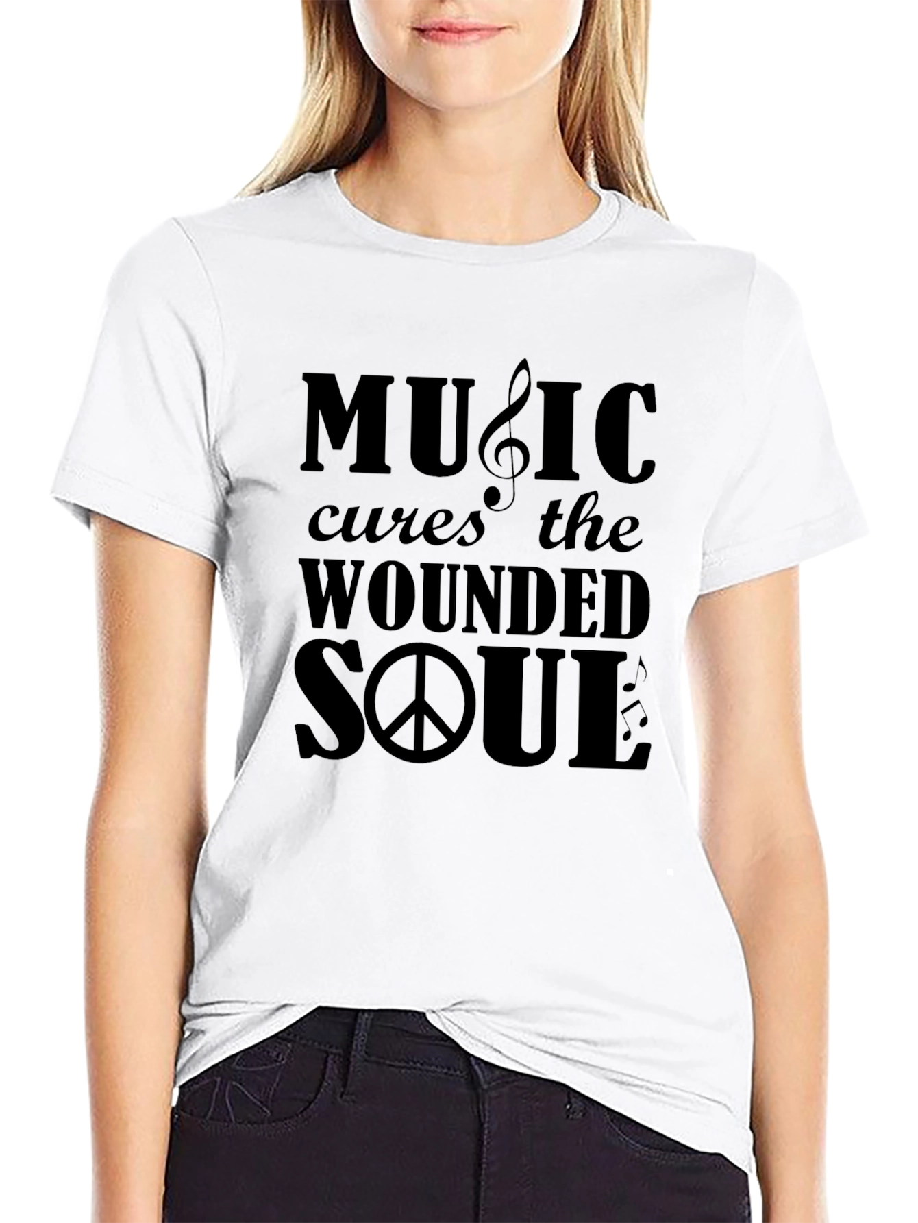 Music Cures Soul Graphic T-Shirt