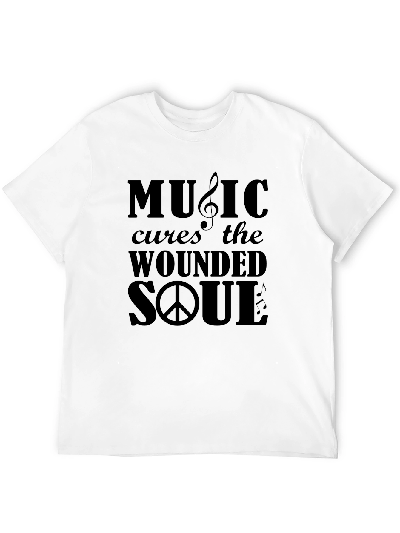 Music Cures Soul Graphic T-Shirt