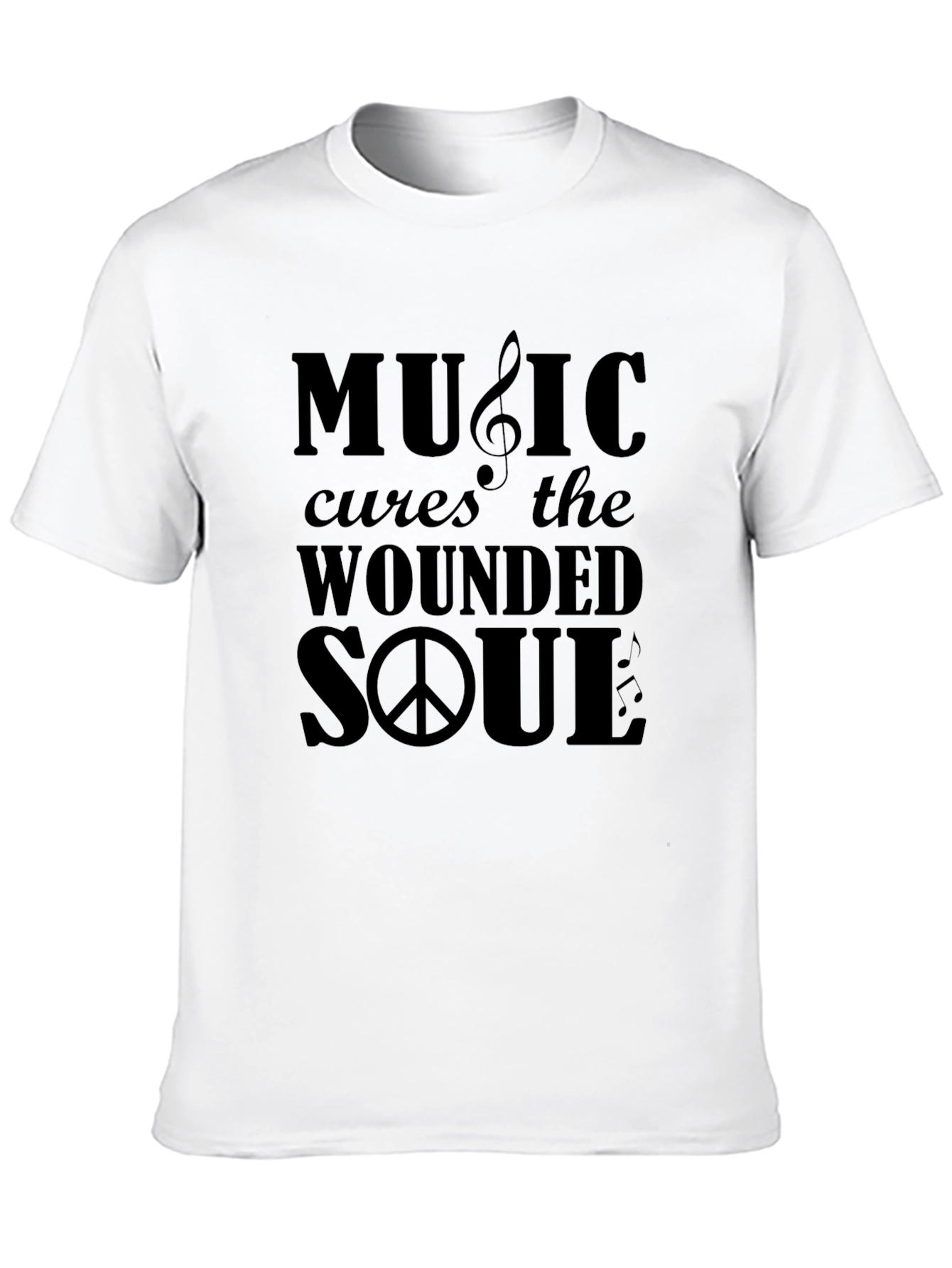 Music Cures Soul Graphic T-Shirt