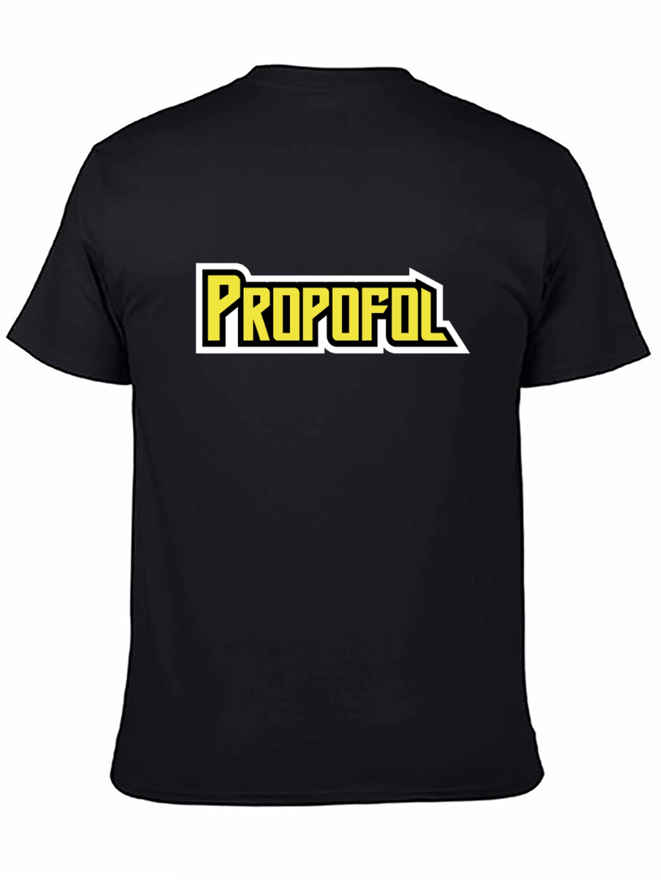 Propofol Graphic Tee - Black Cotton Blend T-Shirt