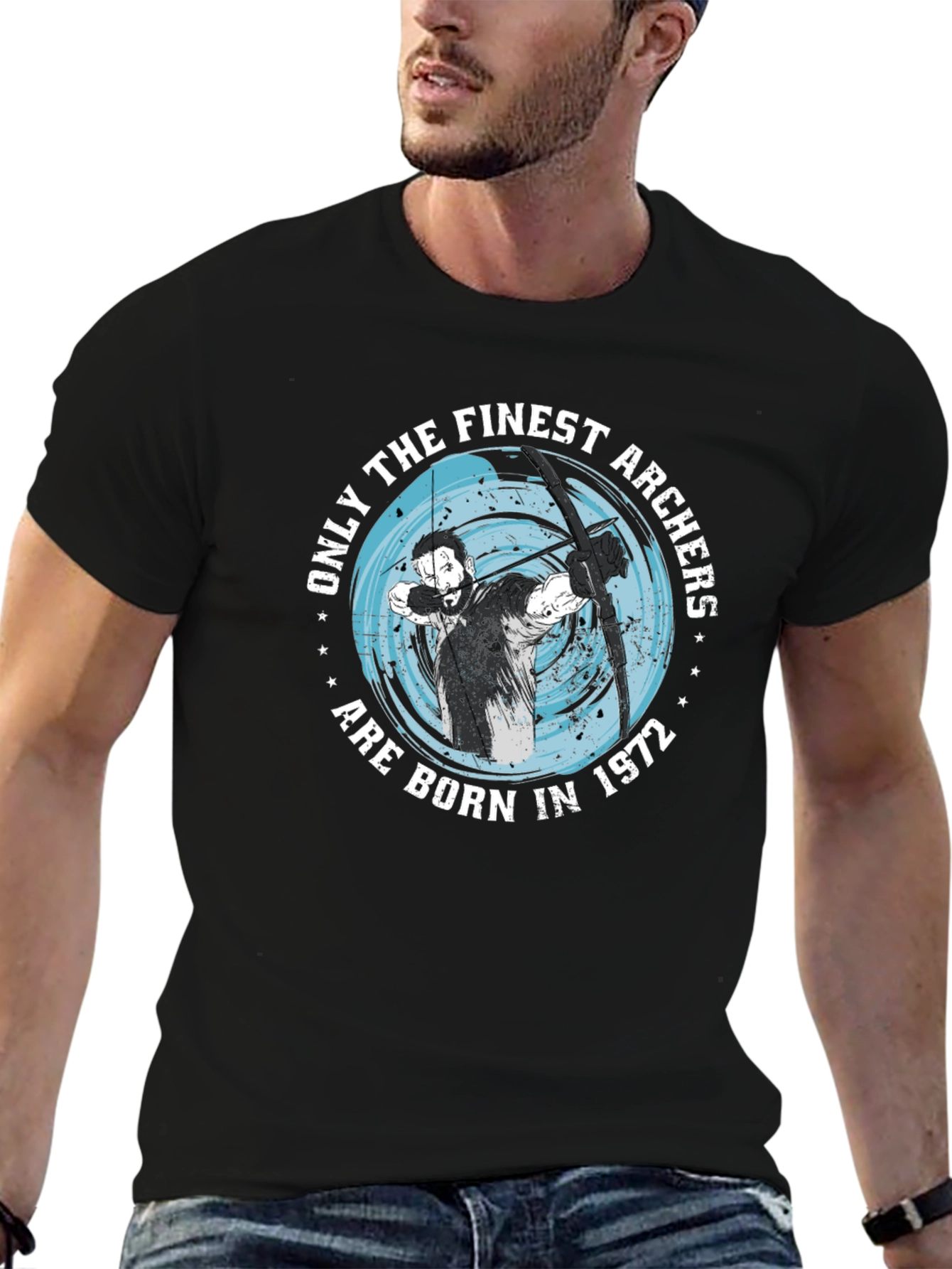 Finest Archers Born in 1972 Black T-Shirt