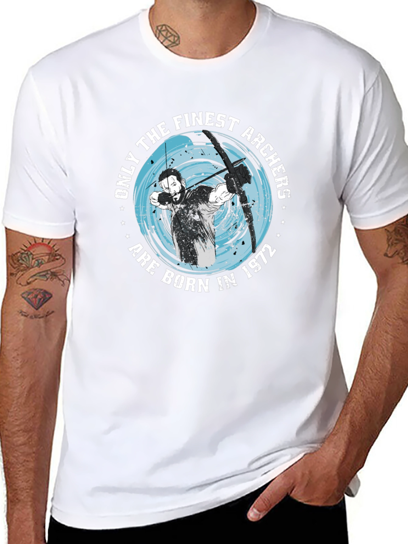 Finest Archers Born in 1972 Black T-Shirt