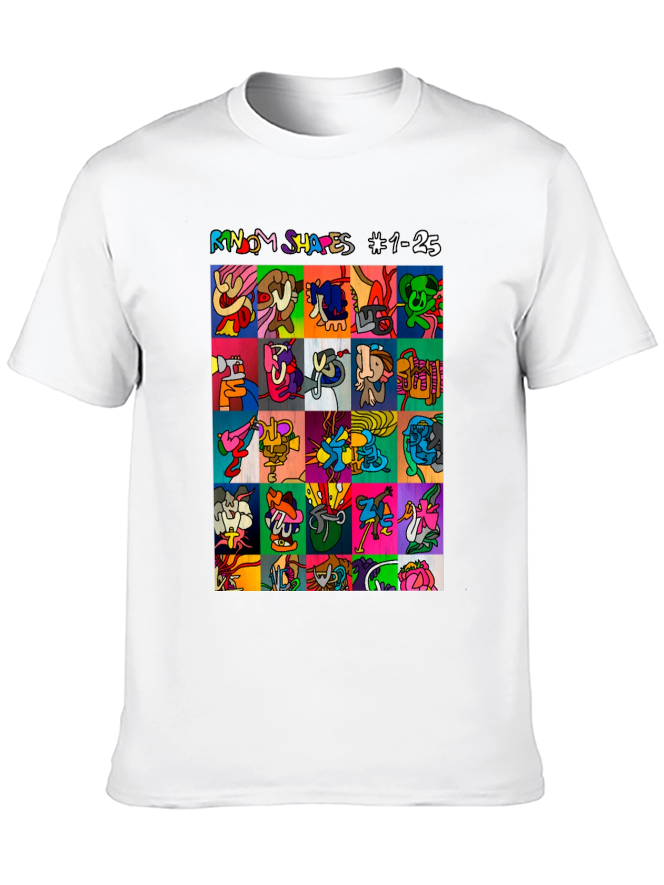 Abstract Art T-Shirt: Random Shapes Graphic Tee