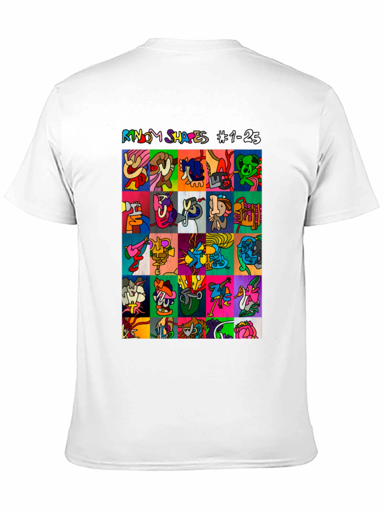 Abstract Art T-Shirt: Random Shapes Graphic Tee