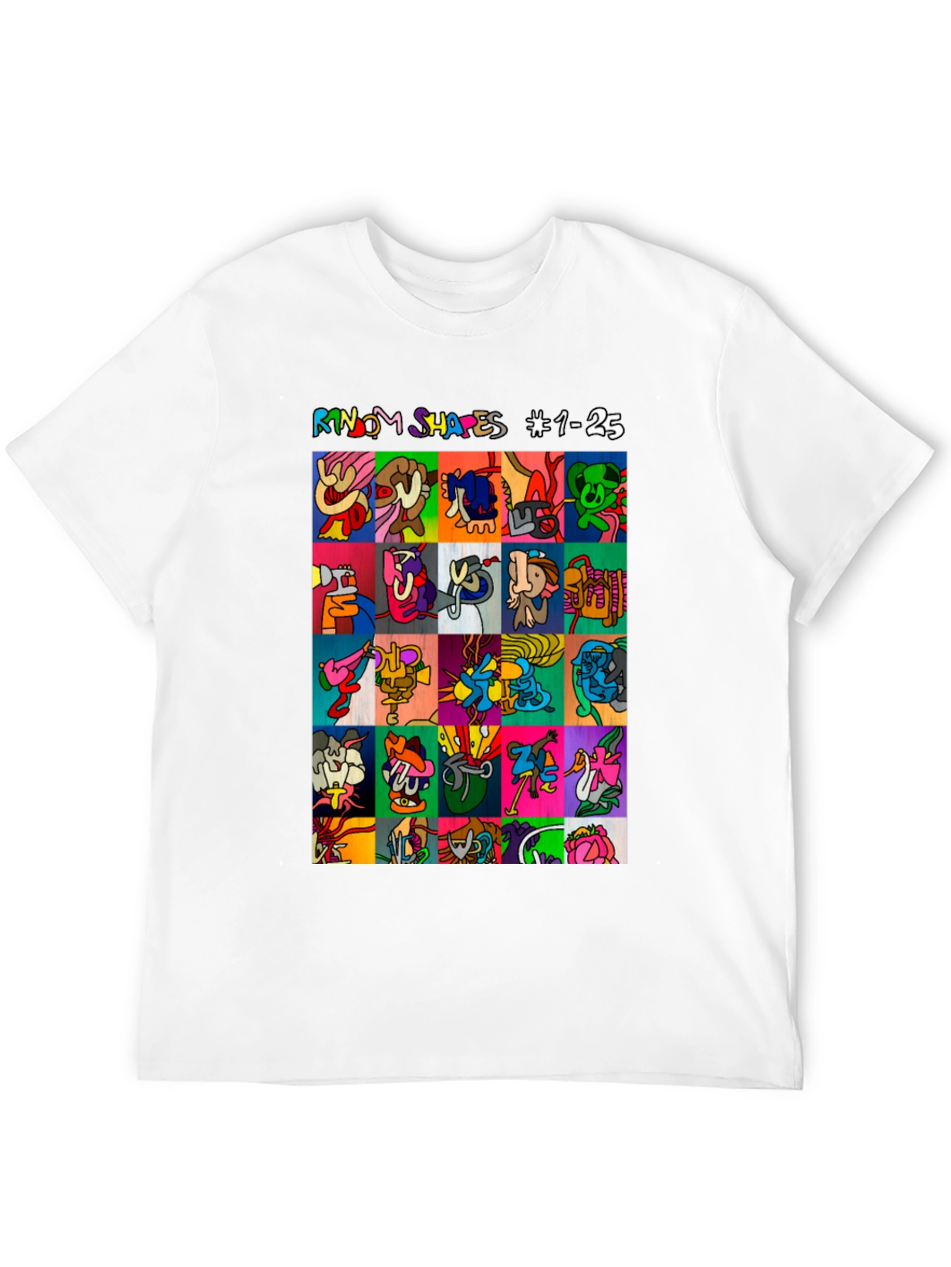 Abstract Art T-Shirt: Random Shapes Graphic Tee