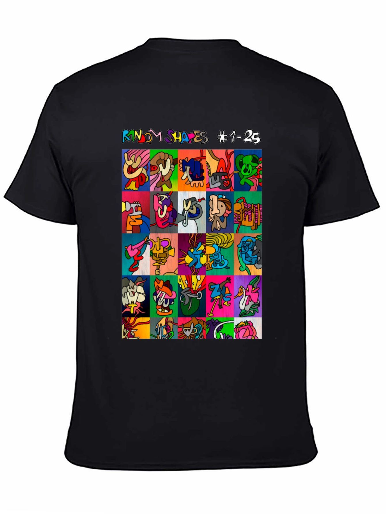 Abstract Art T-Shirt: Random Shapes Graphic Tee