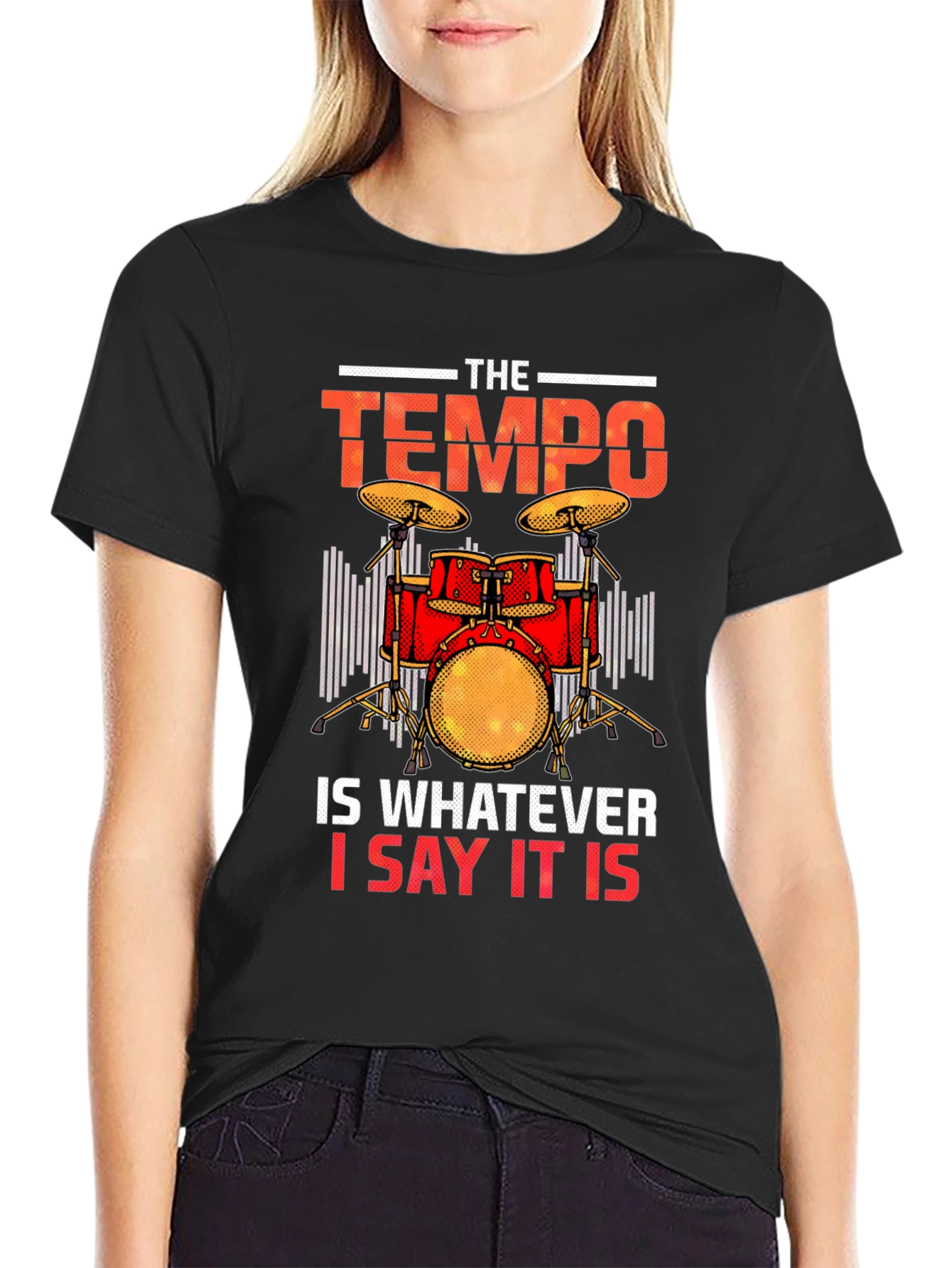 Tempo Drummer T-Shirt - Musician Tee