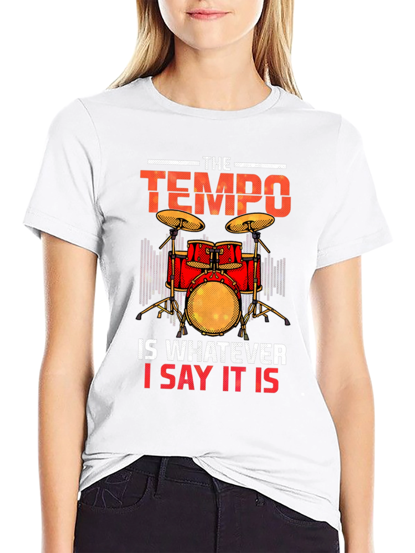 Tempo Drummer T-Shirt - Musician Tee