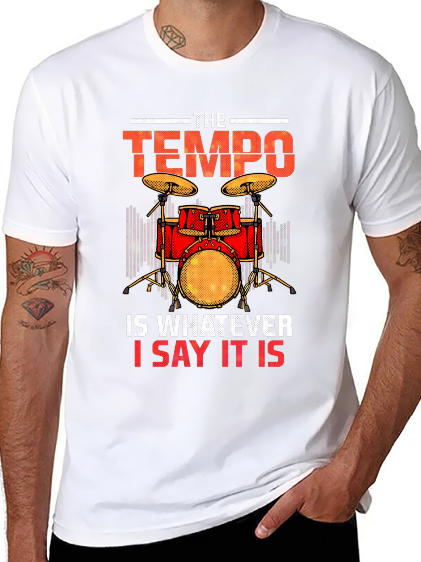 Tempo Drummer T-Shirt - Musician Tee