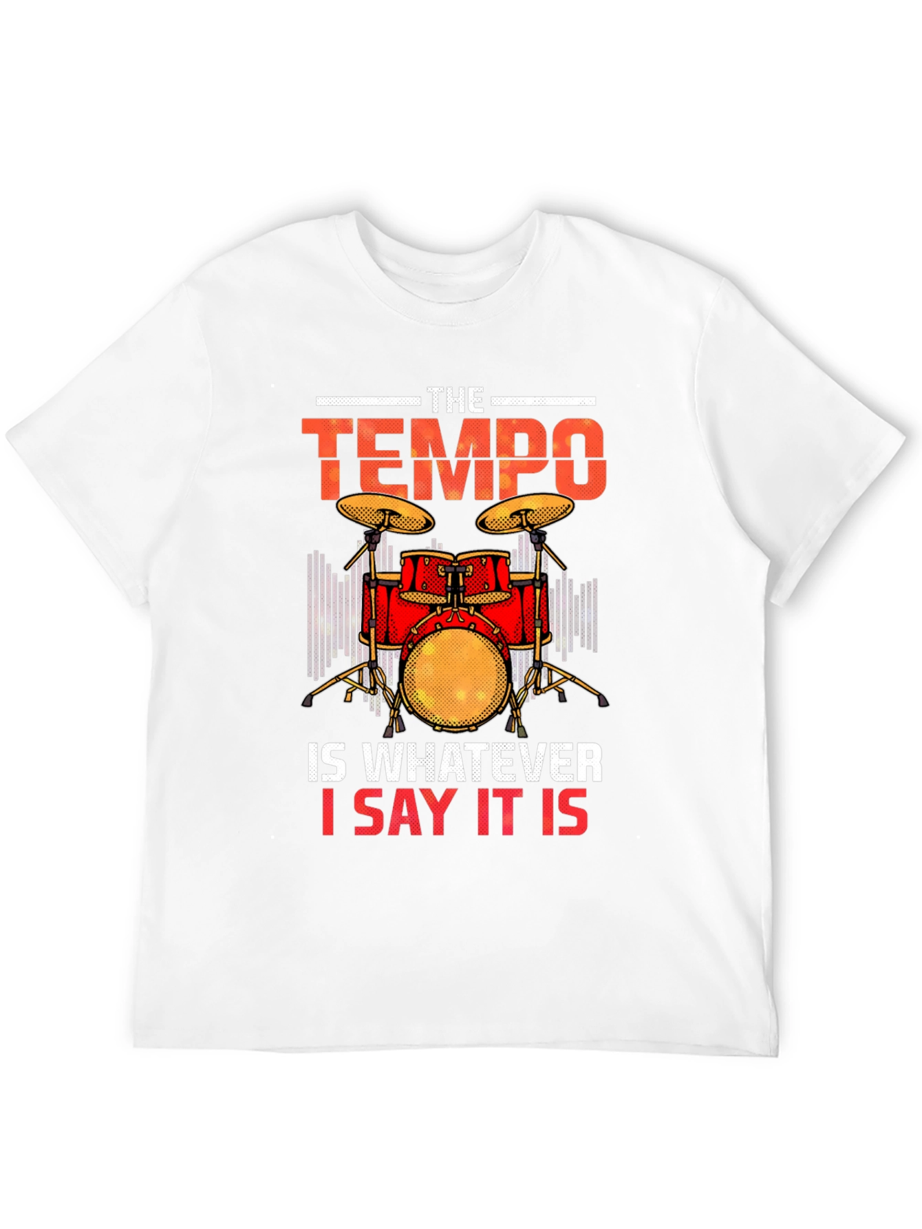 Tempo Drummer T-Shirt - Musician Tee