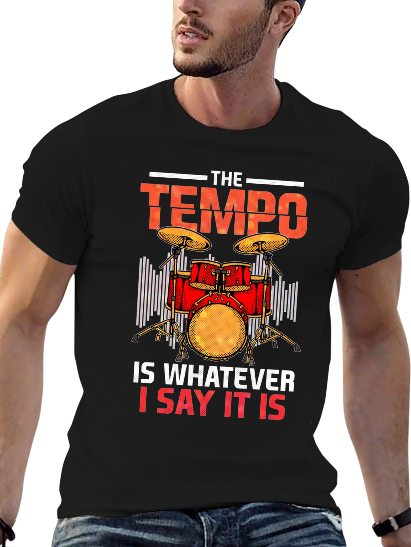 Tempo Drummer T-Shirt - Musician Tee