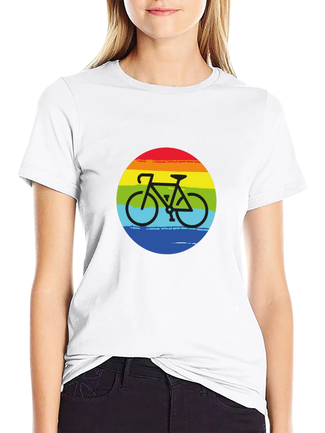 Rainbow Bike Graphic Tee
