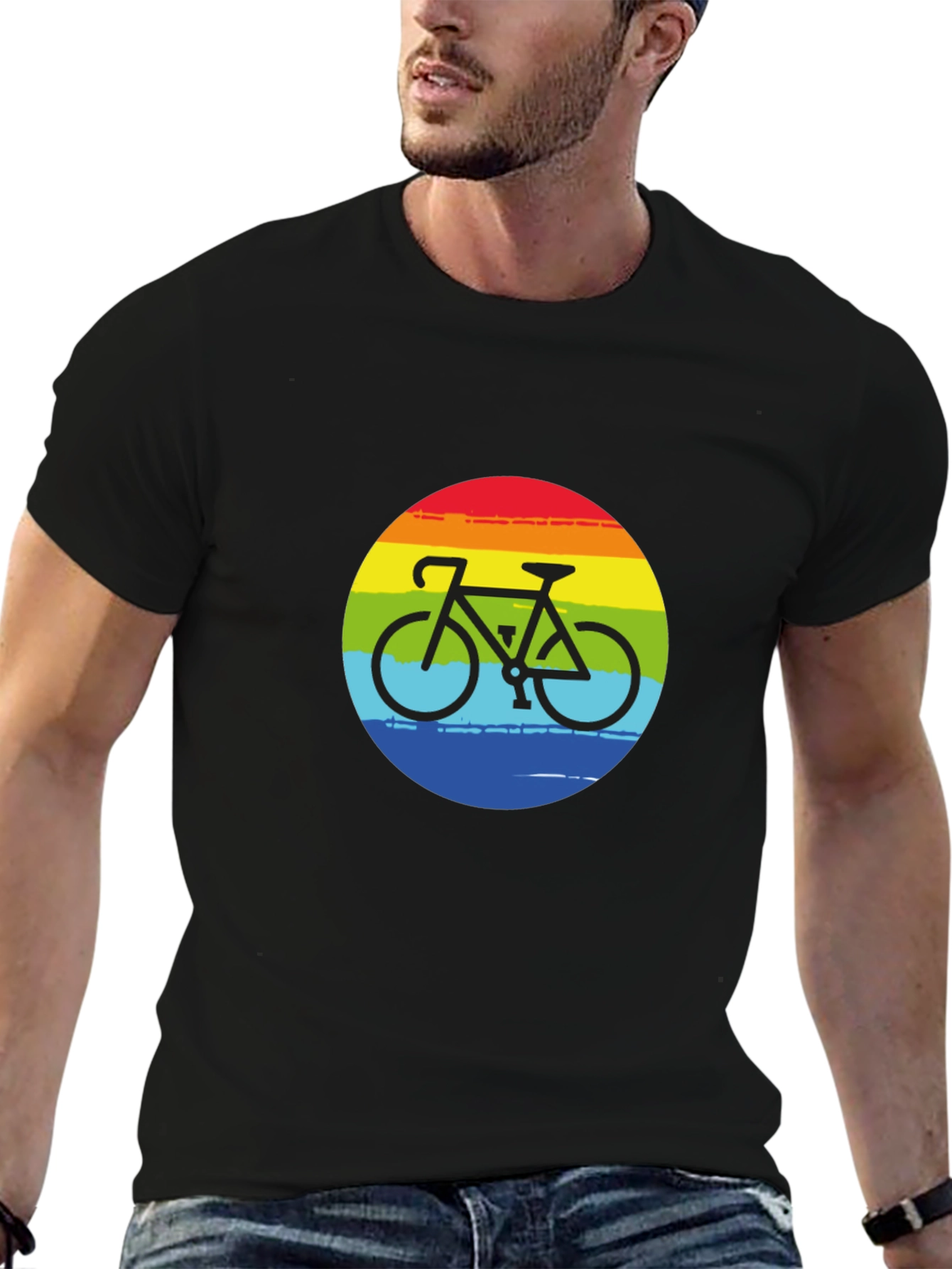 Rainbow Bike Graphic Tee