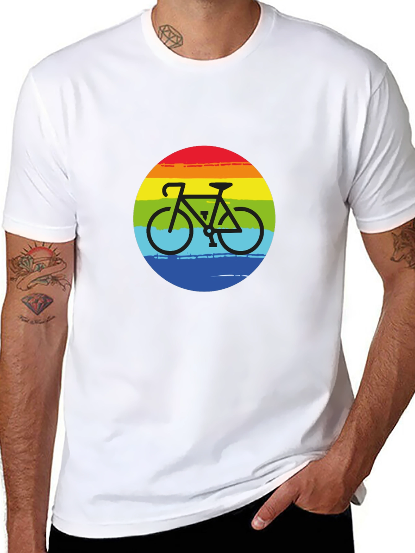 Rainbow Bike Graphic Tee