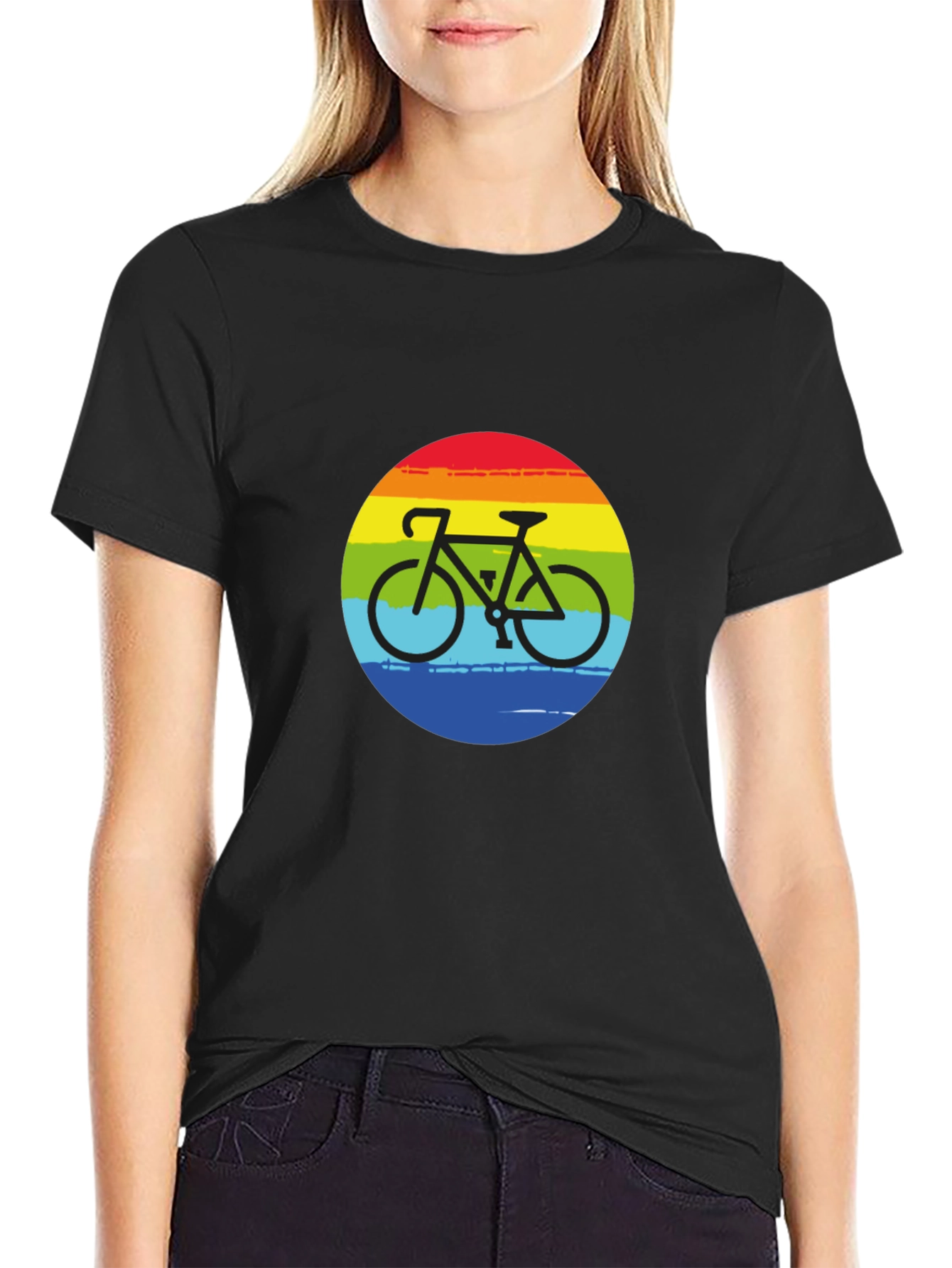 Rainbow Bike Graphic Tee
