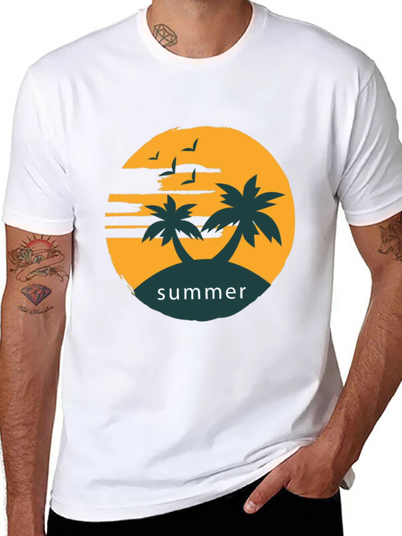 Summer Vibes Graphic Tee - Black