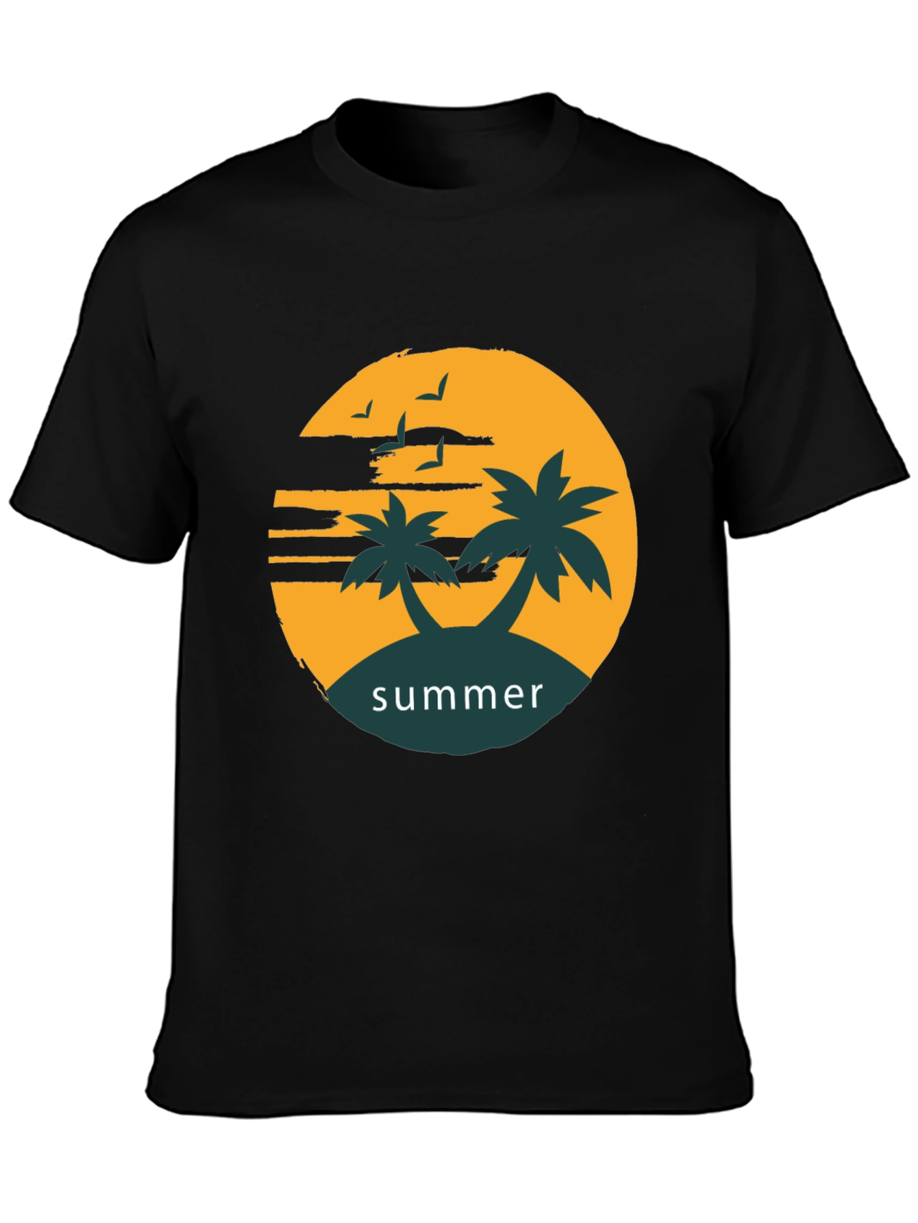 Summer Vibes Graphic Tee - Black