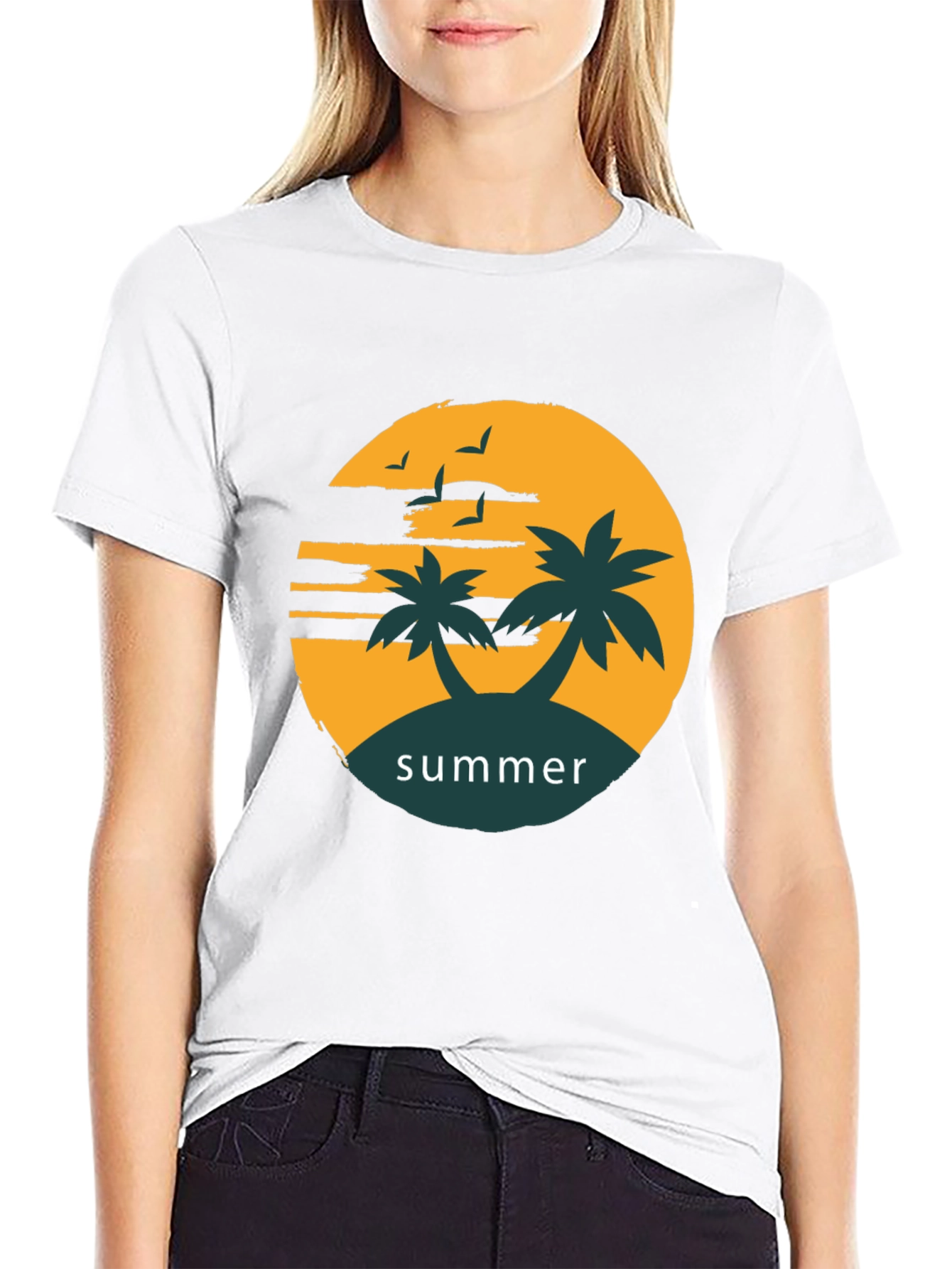 Summer Vibes Graphic Tee - Black