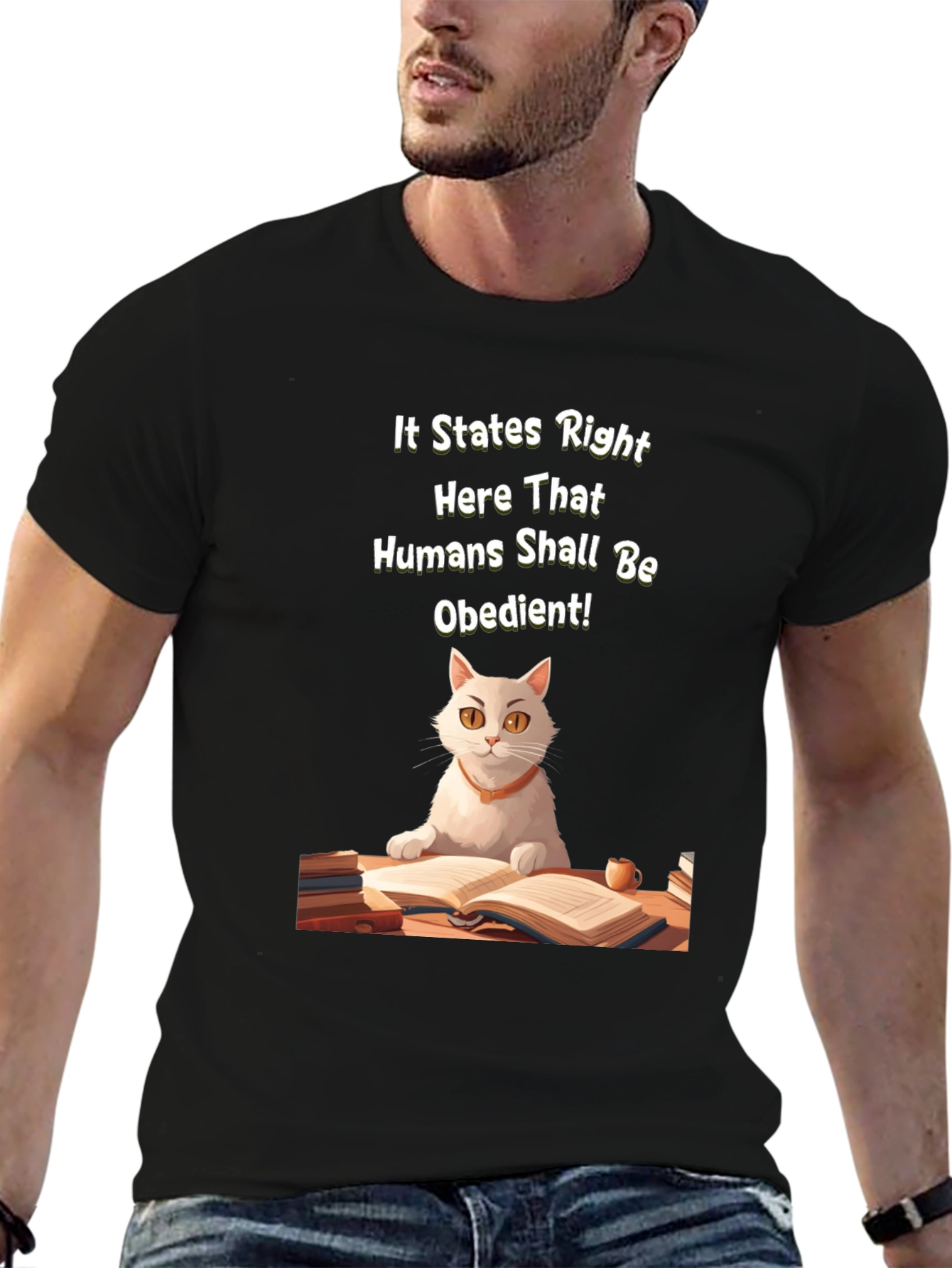 Obedient Humans Cat T-Shirt