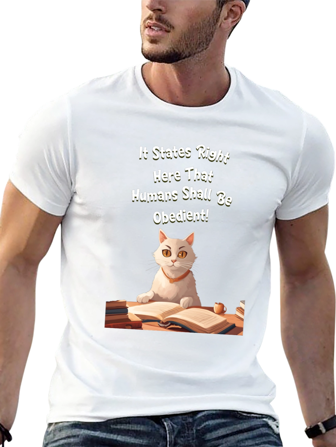 Obedient Humans Cat T-Shirt