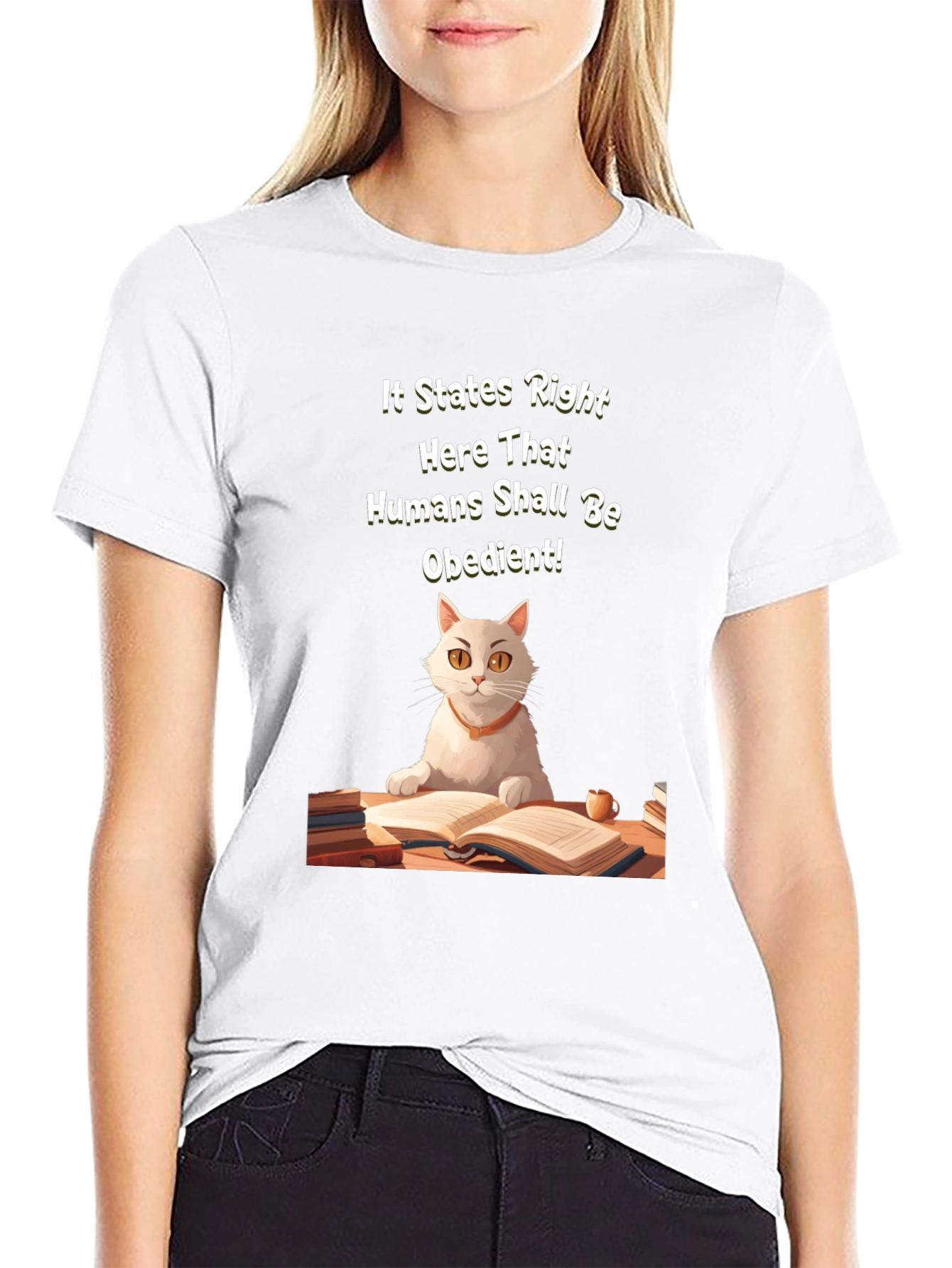 Obedient Humans Cat T-Shirt