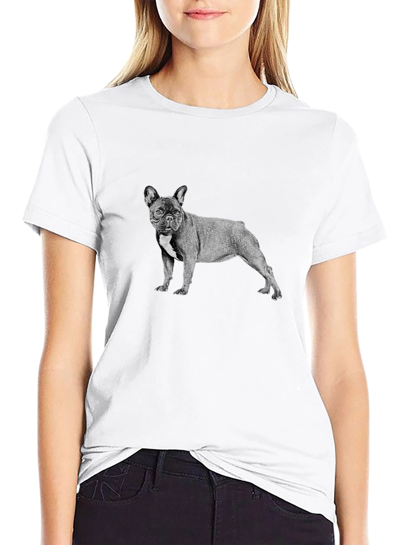 French Bulldog Graphic Tee - Mens Black T-Shirt