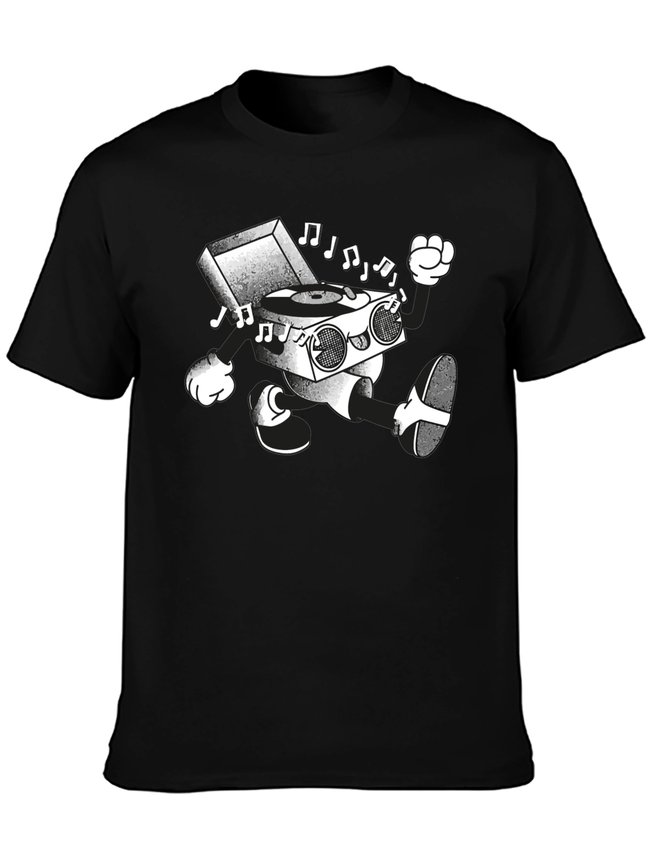Retro Record Player Cartoon T-Shirt