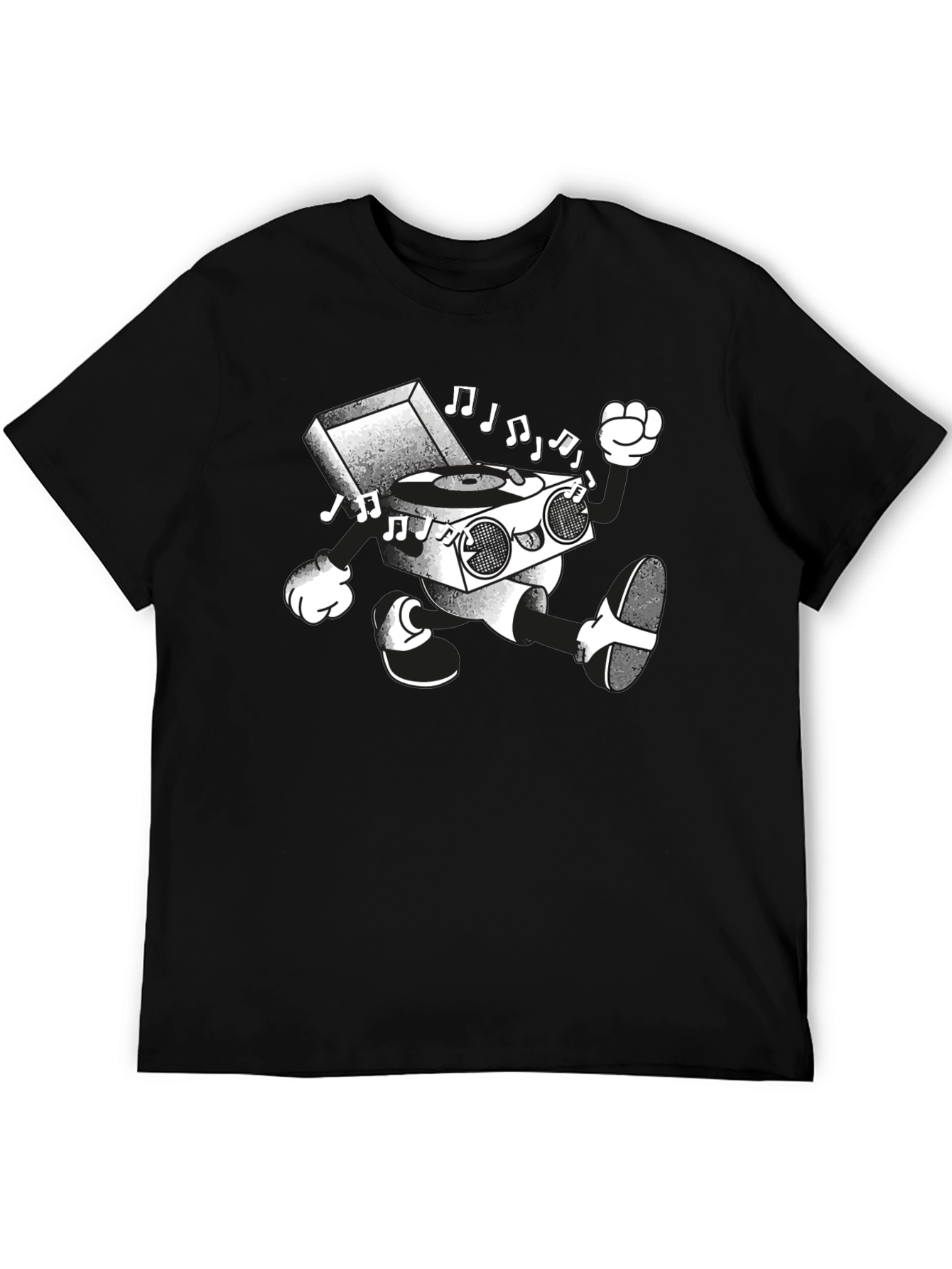 Retro Record Player Cartoon T-Shirt