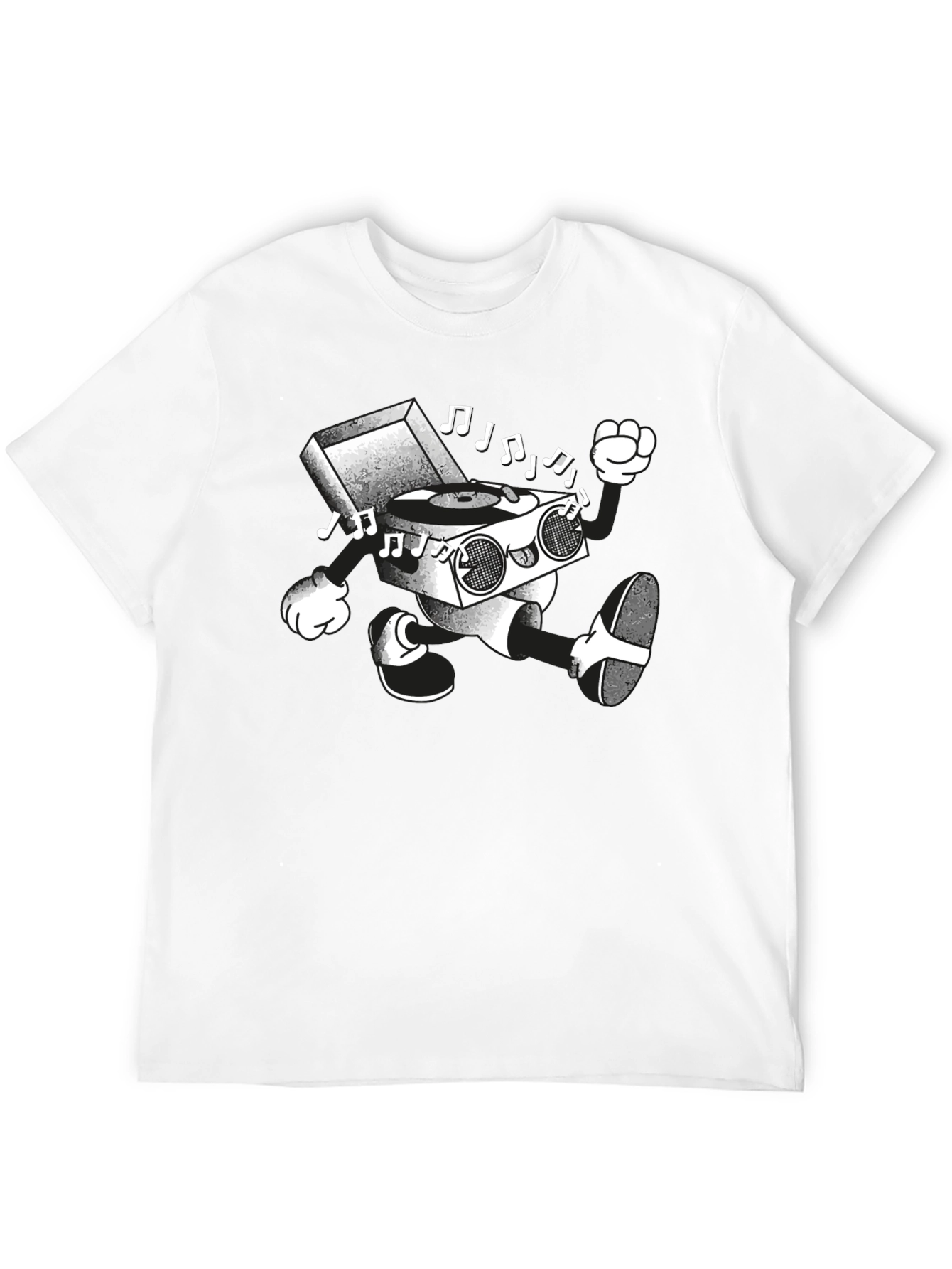 Retro Record Player Cartoon T-Shirt