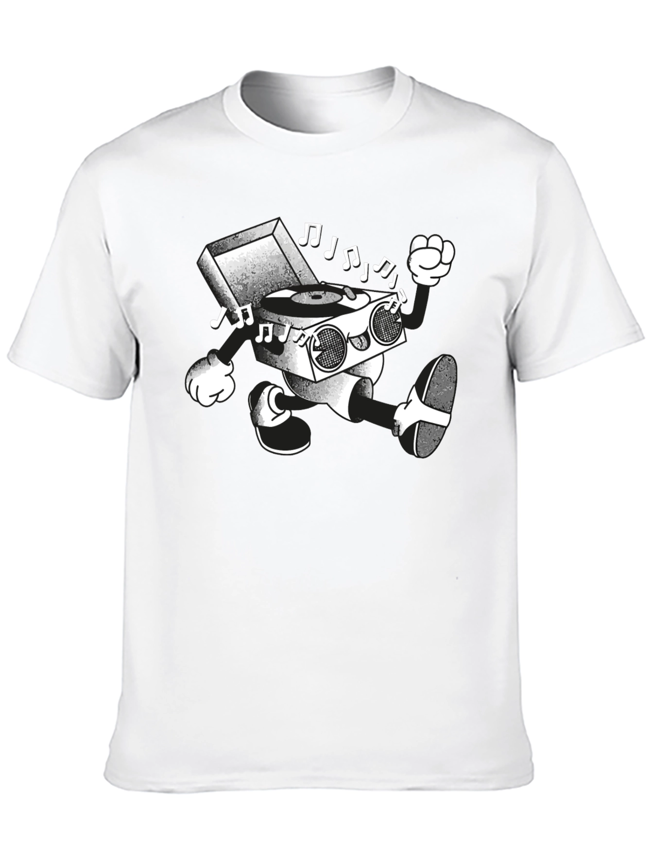 Retro Record Player Cartoon T-Shirt