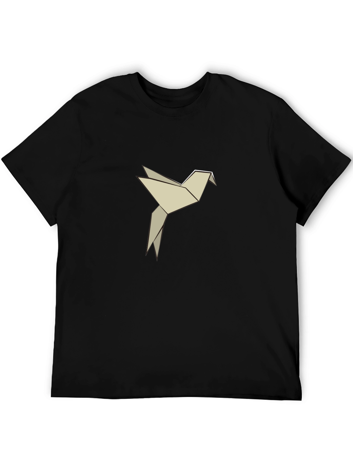 Origami Bird Graphic Tee - Black