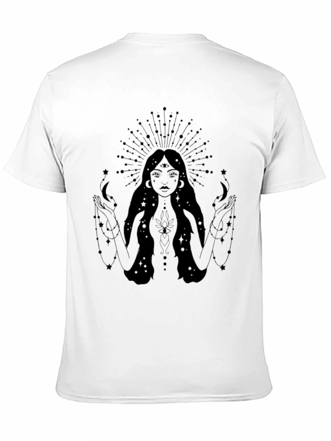 Mystic Goddess Graphic T-Shirt - Black