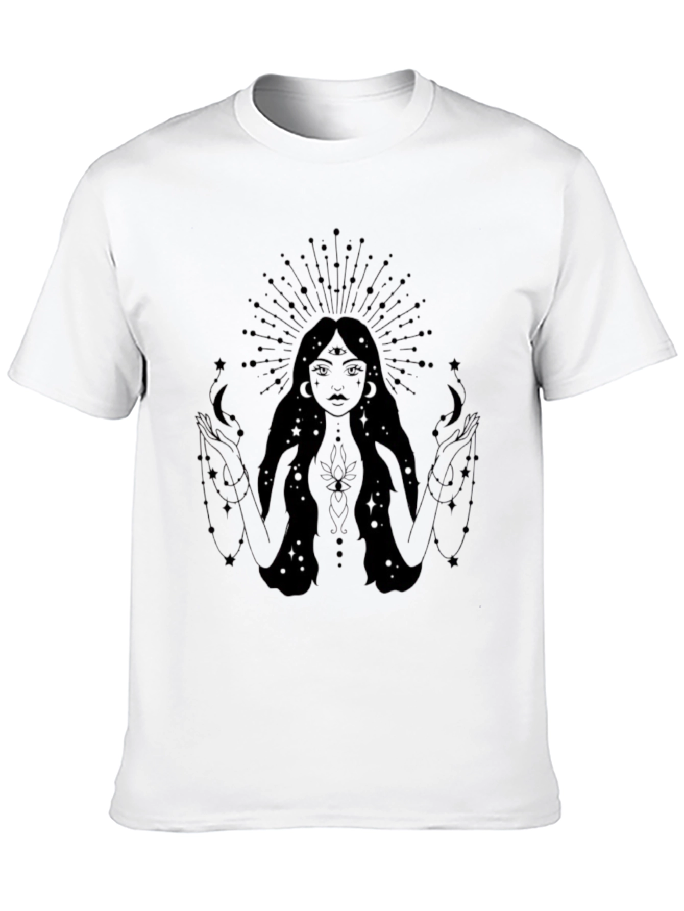 Mystic Goddess Graphic T-Shirt - Black