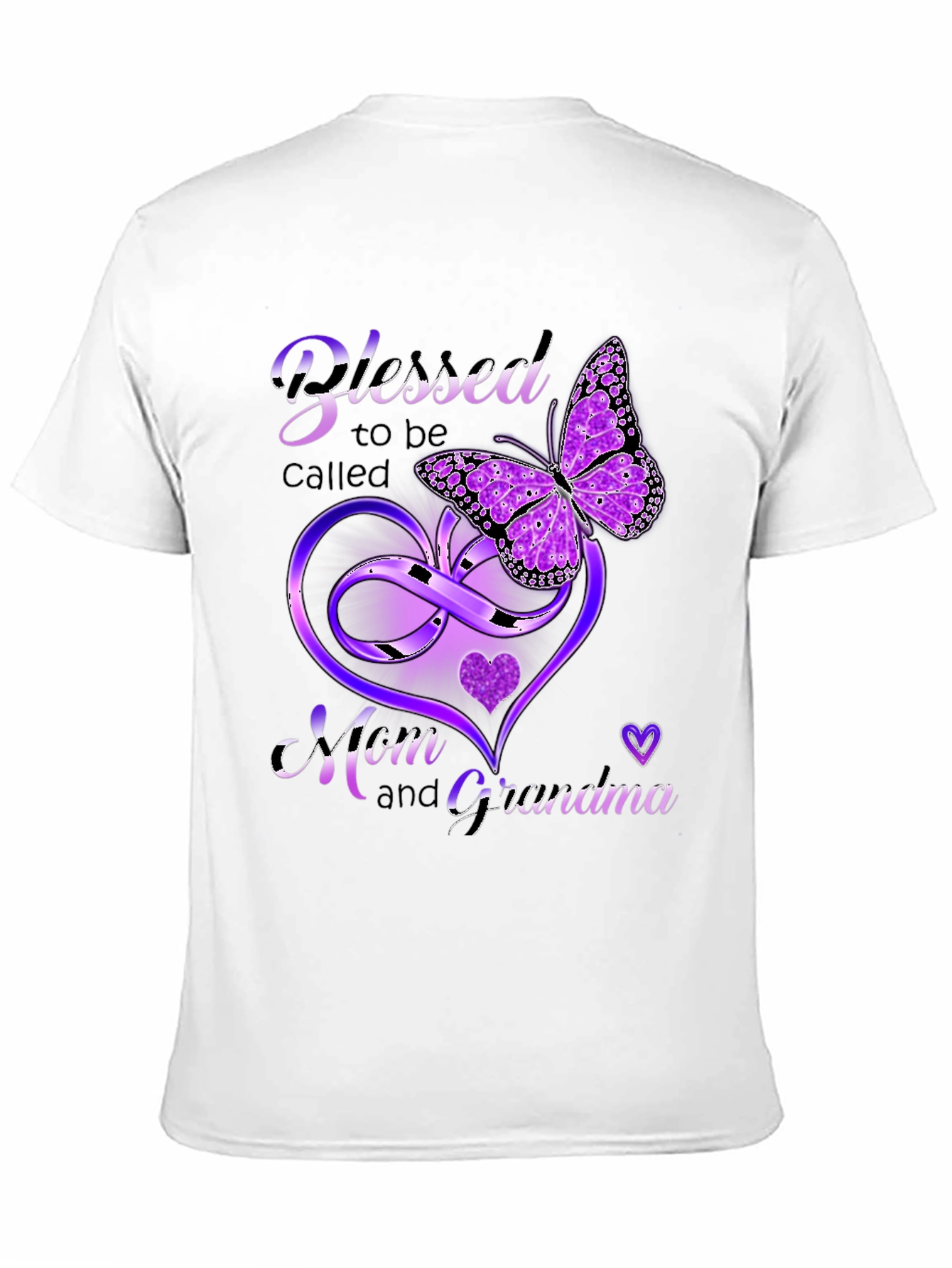 Blessed Mom & Grandma Butterfly Heart T-Shirt