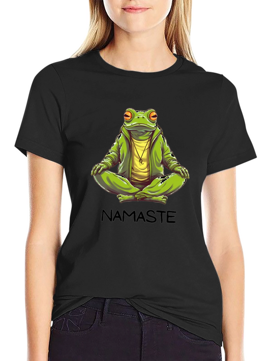 Namaste Frog Graphic T-Shirt - Zen Meditation Tee