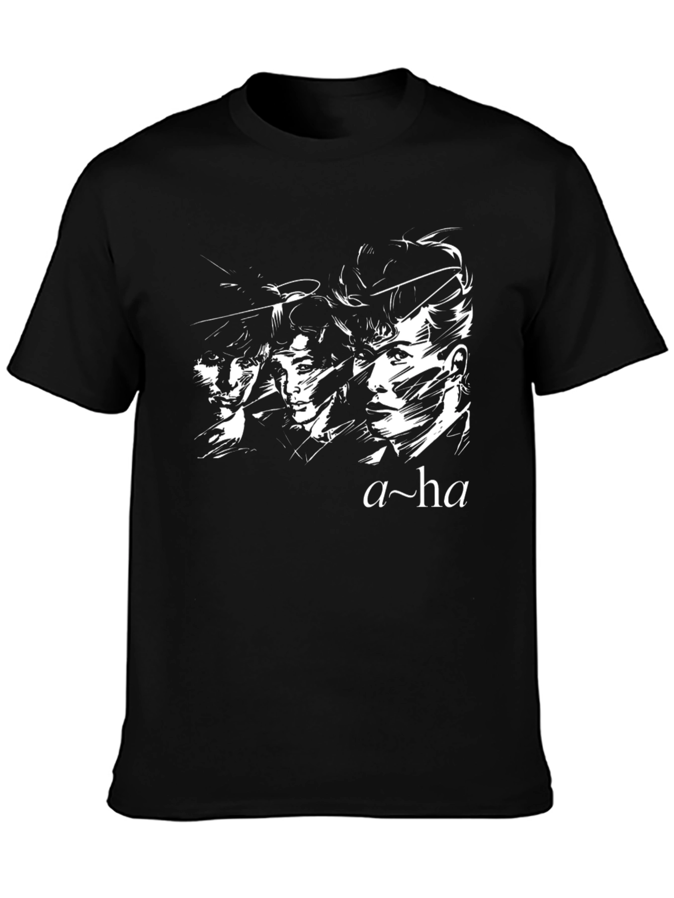 A-ha Band Graphic Print T-Shirt - Classic Rock Tee