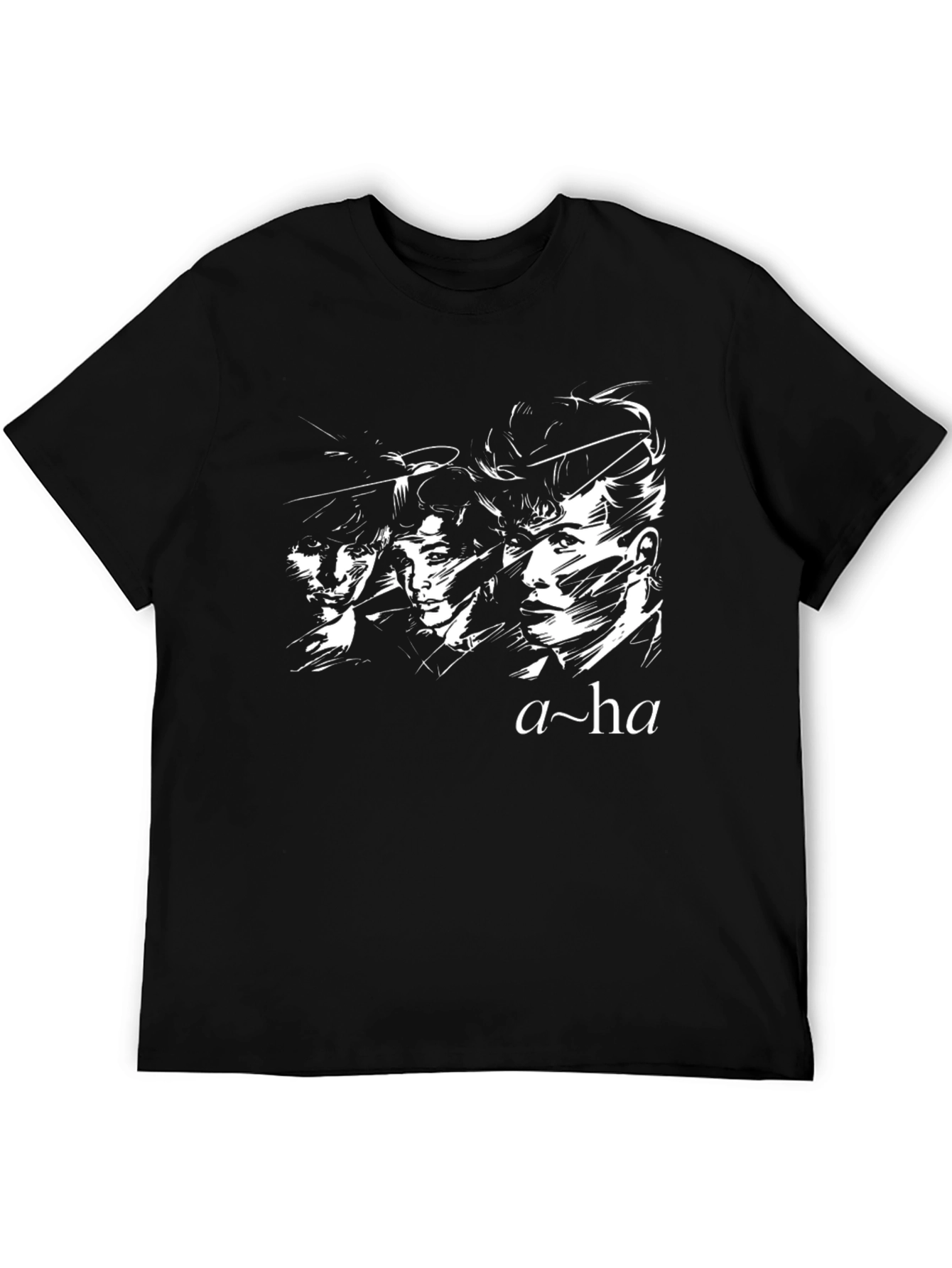 A-ha Band Graphic Print T-Shirt - Classic Rock Tee