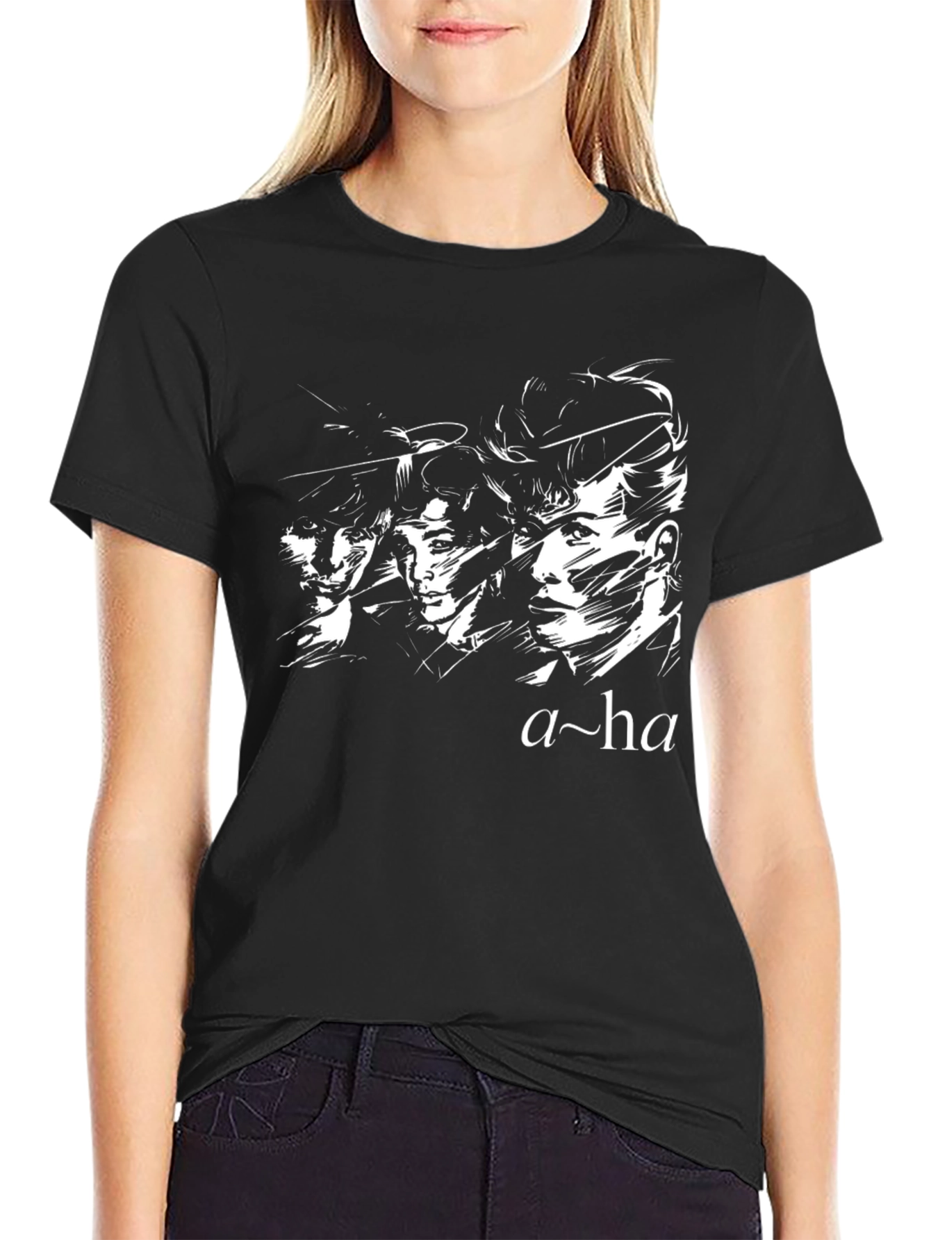 A-ha Band Graphic Print T-Shirt - Classic Rock Tee