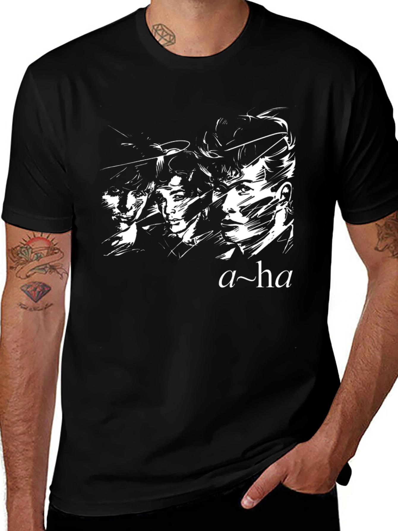 A-ha Band Graphic Print T-Shirt - Classic Rock Tee
