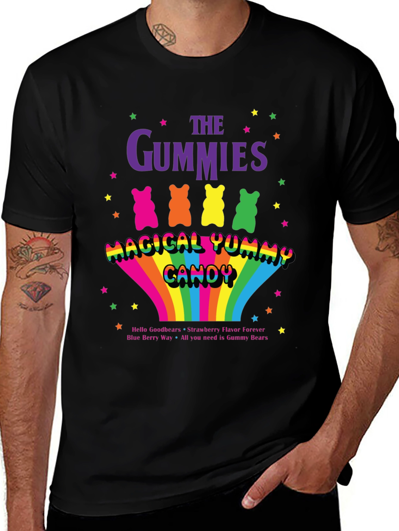 The Gummies Bear Yummy Candy Graphic T-Shirt