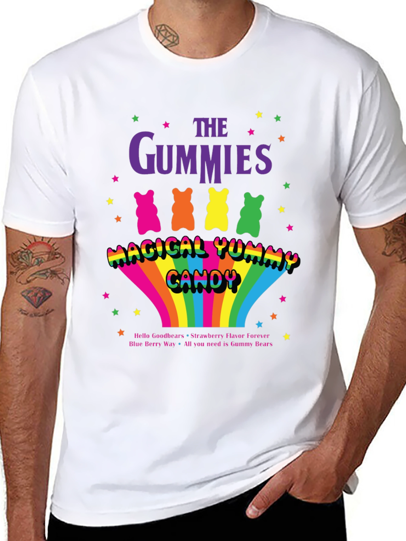 The Gummies Bear Yummy Candy Graphic T-Shirt