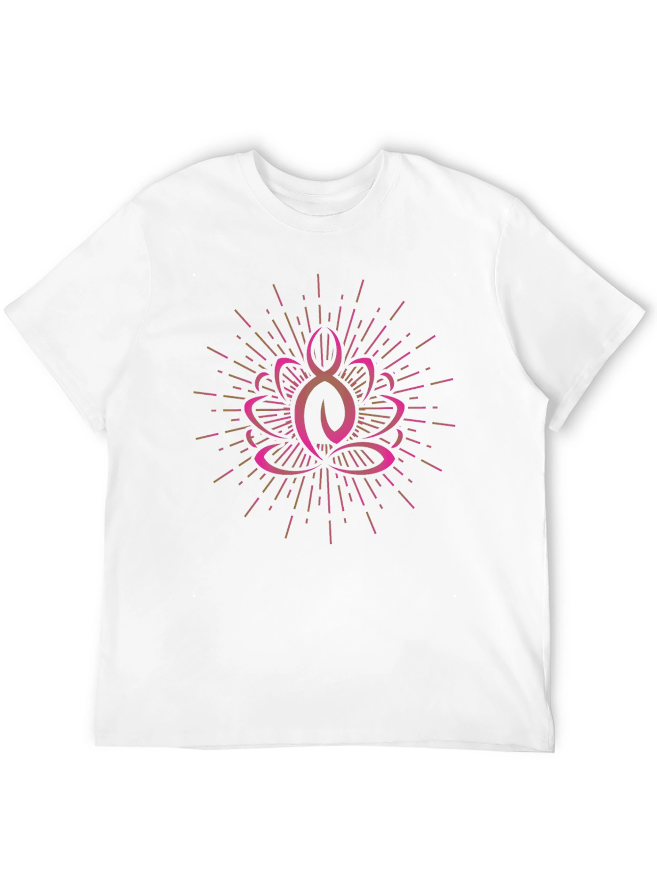 Yoga Lotus Graphic Tee - Black Cotton Blend