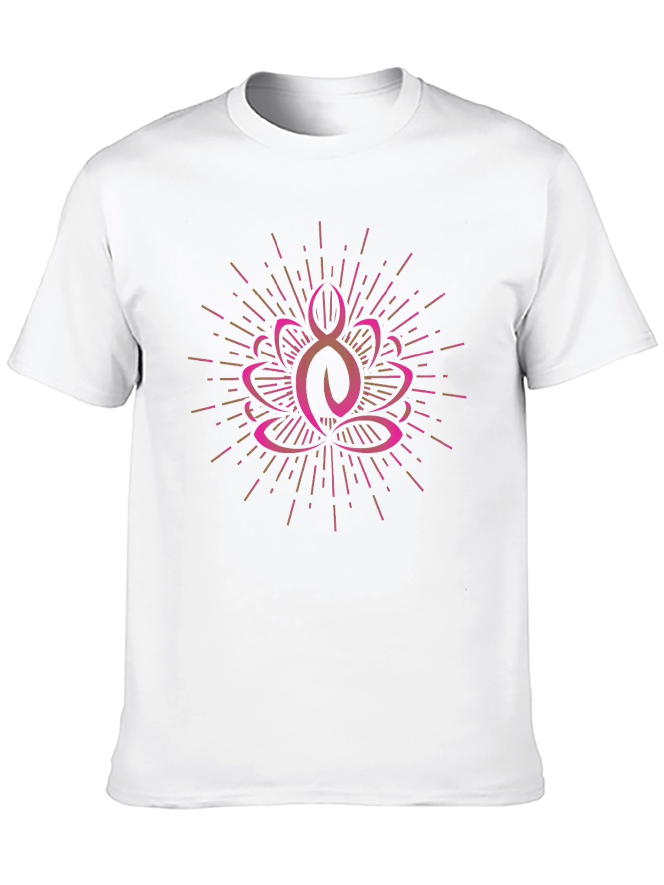 Yoga Lotus Graphic Tee - Black Cotton Blend