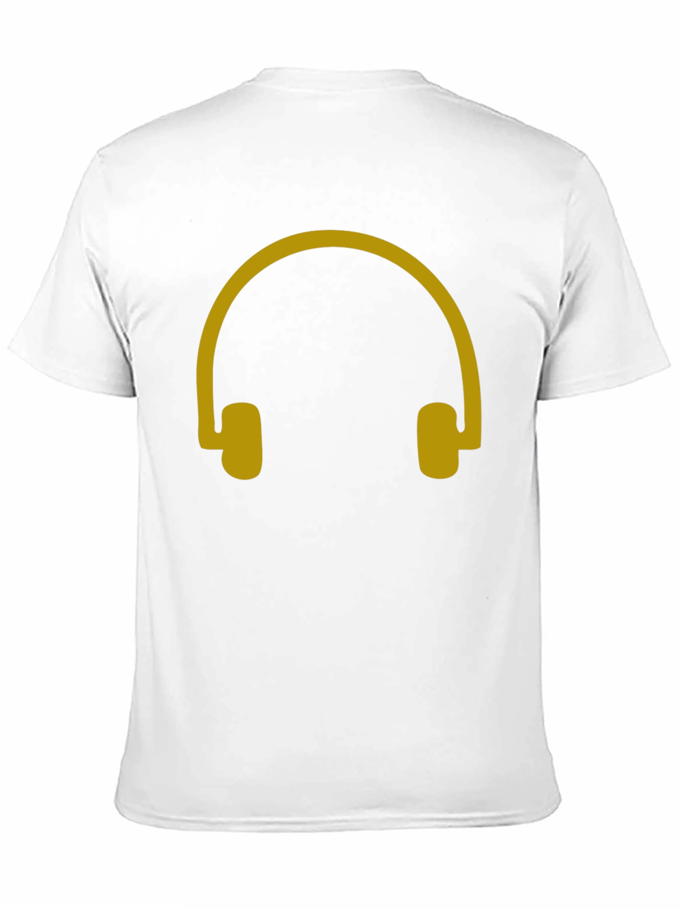 Headphone Graphic Tee - Black Casual Cotton T-Shirt