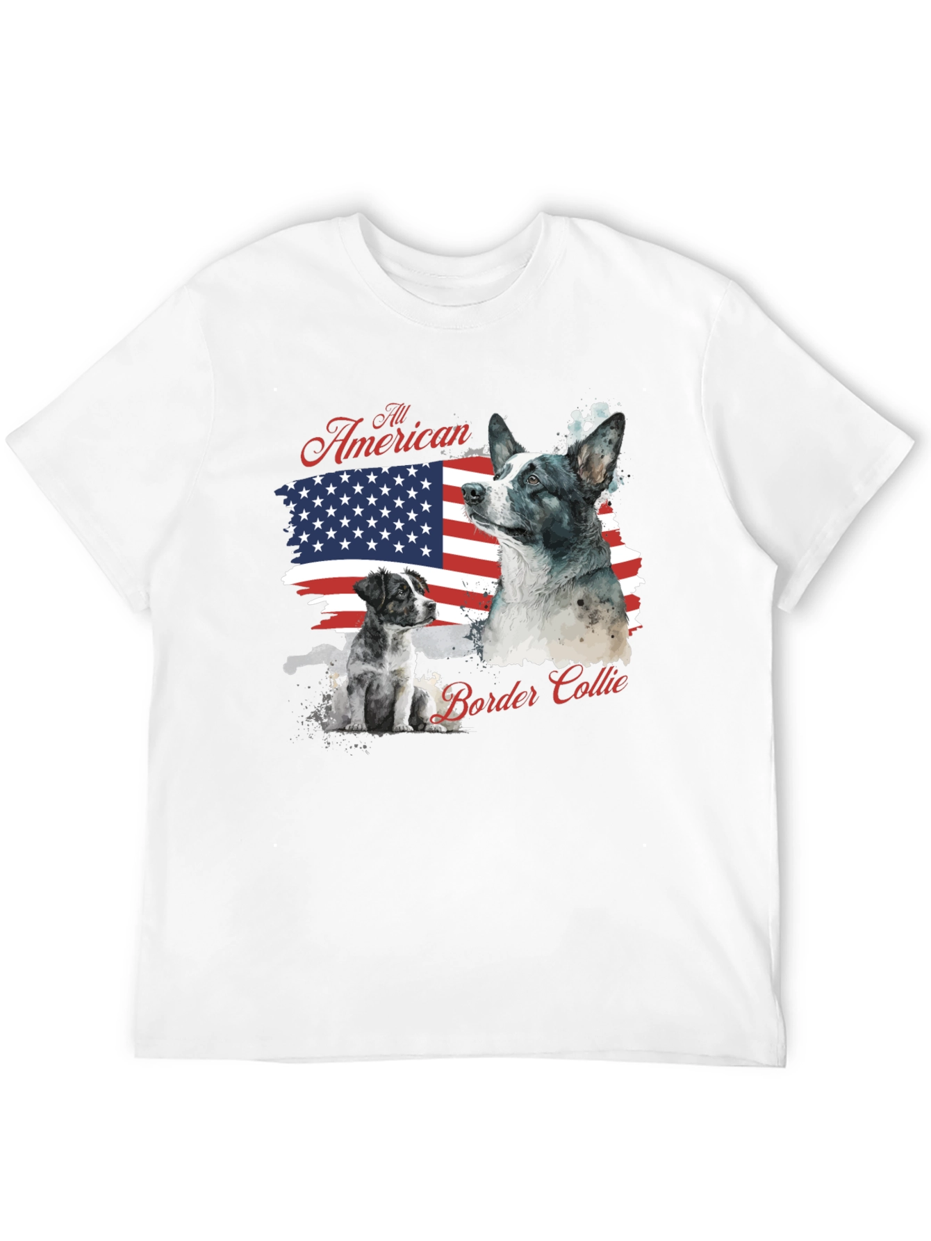 All American Border Collie Graphic T-Shirt