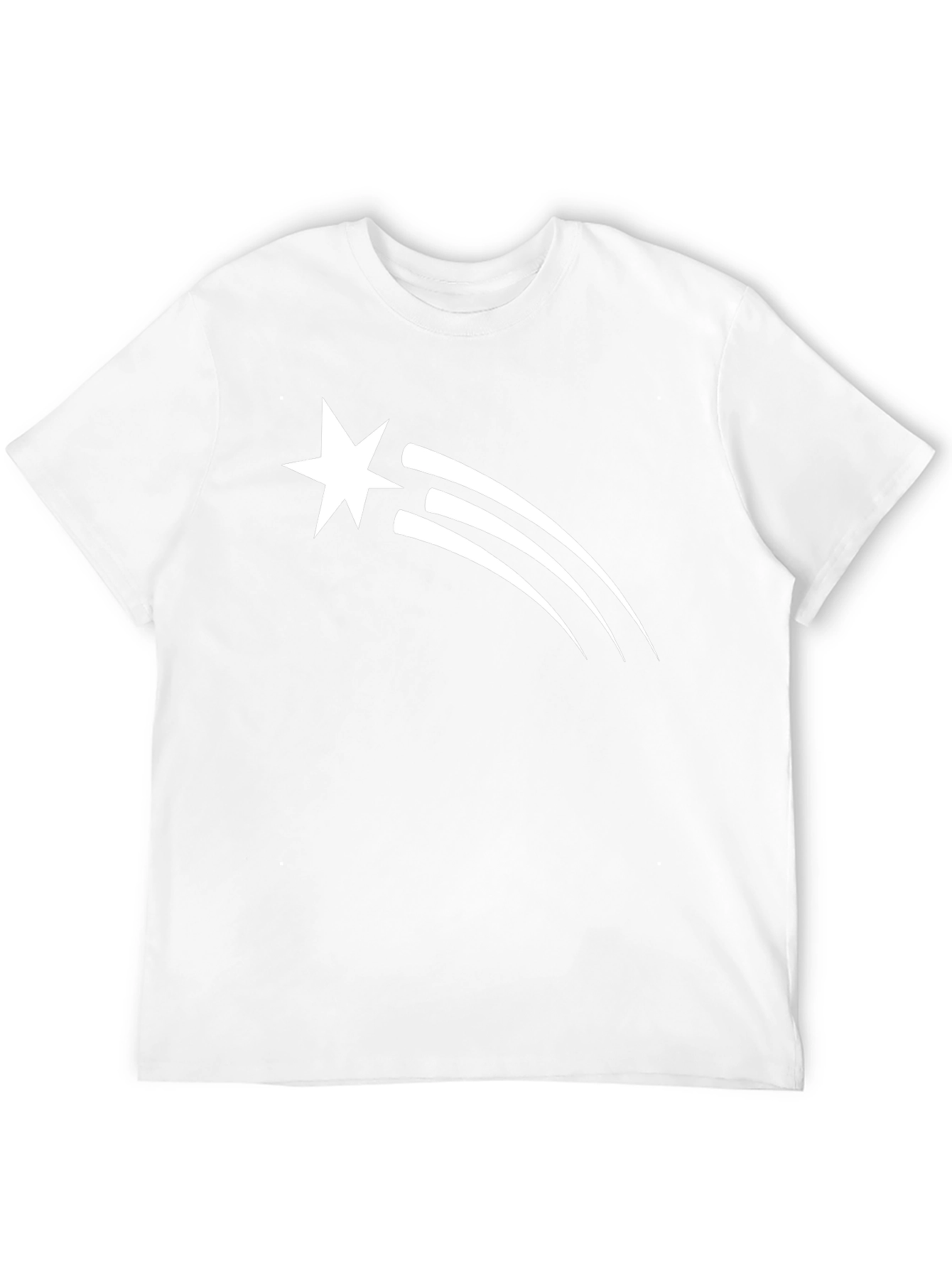 Star Trail Graphic Tee - Black Cotton T-Shirt