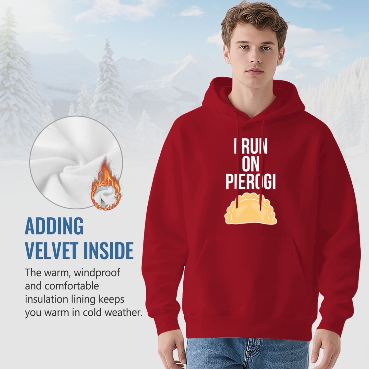 I Run On Pierogi Food Lover Hoodie, Cozy Foodie Daily Top