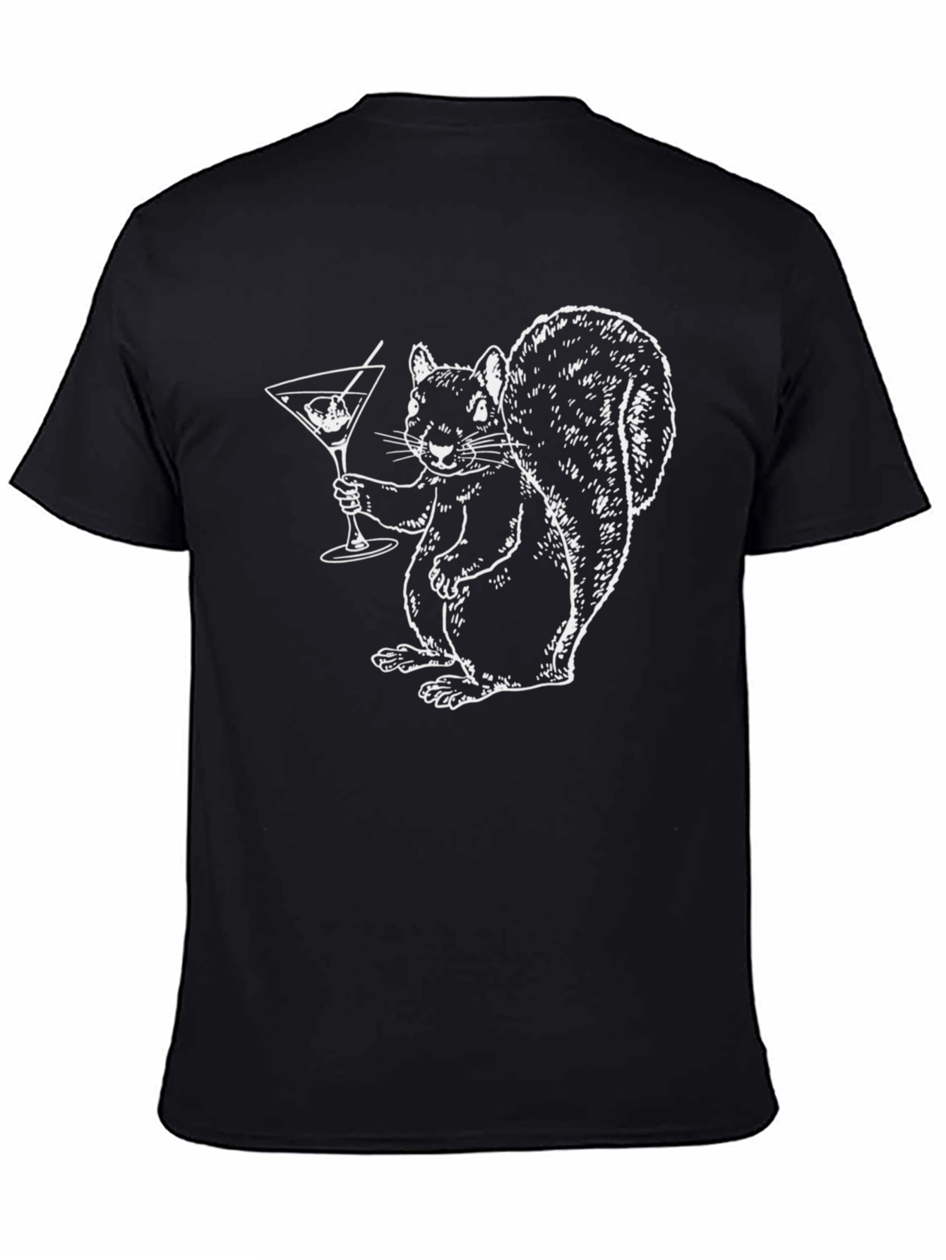 Squirrel Cocktail T-Shirt - Black
