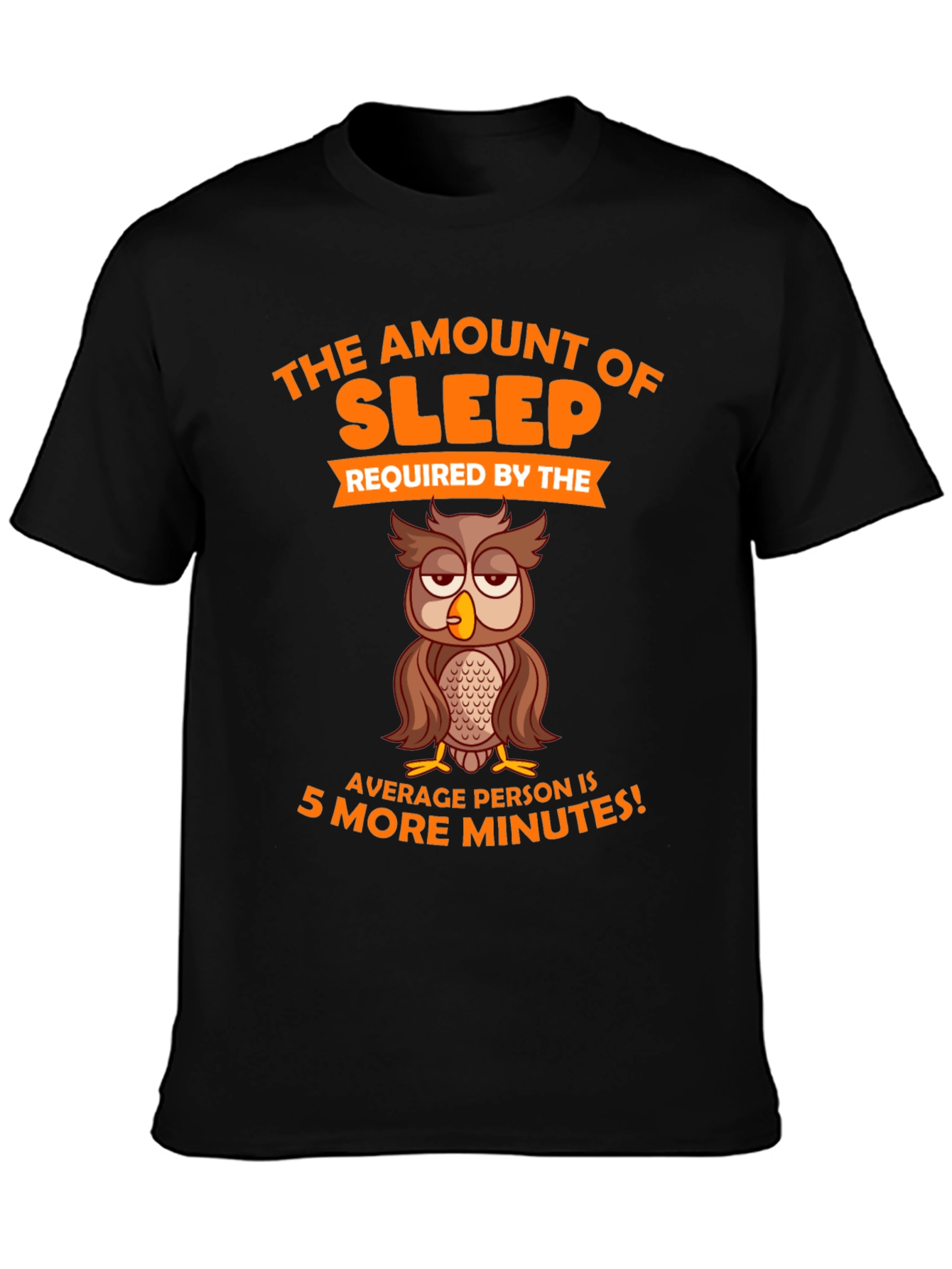 Funny Sleepy Owl Graphic T-Shirt